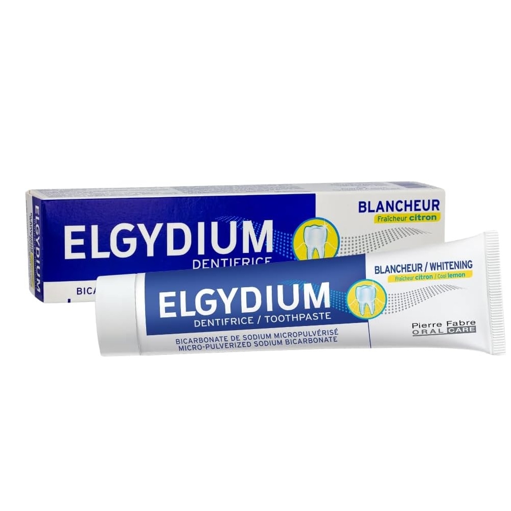 ELGYDIUM WHITENING Cool LEMON balinamoji dantų pasta, citrinų skonio -  