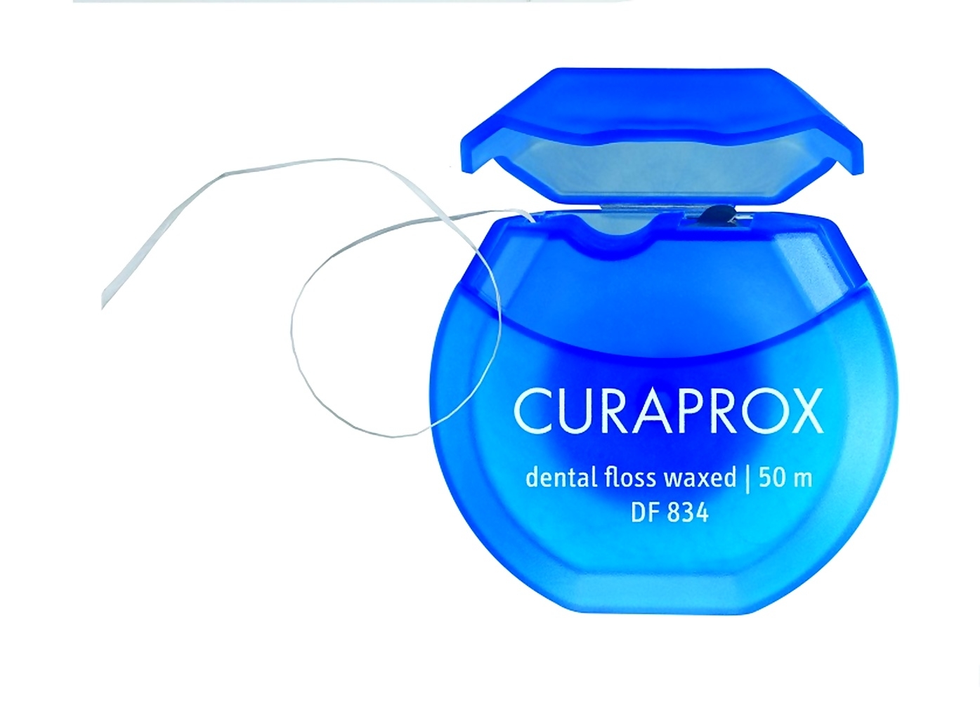 CURAPROX vaškuotas dantų siūlas mėtų skonio DF 834, 50m -  