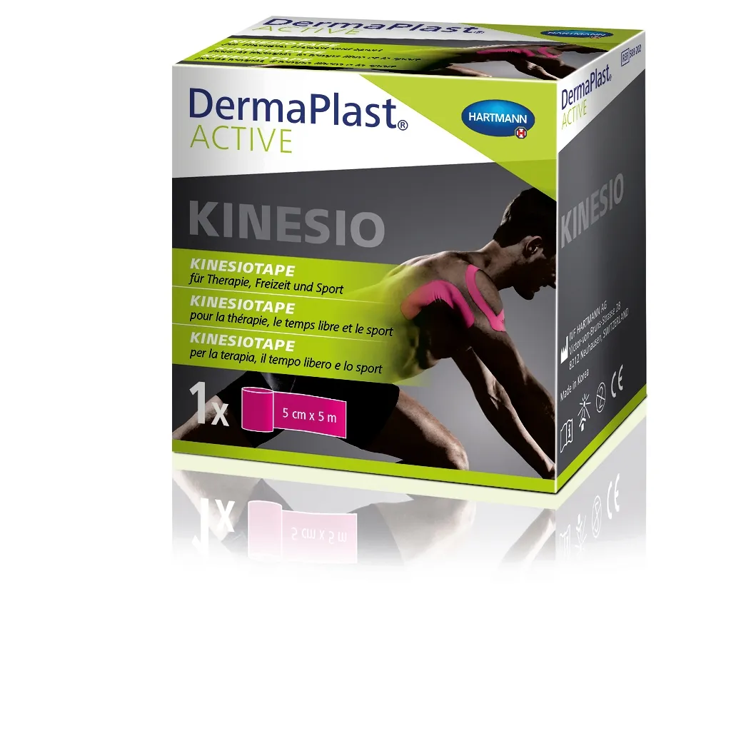 DERMAPLAST ACTIVE kineziologinis teipas 5cm x 5m, rožinis, 1 vnt. -  