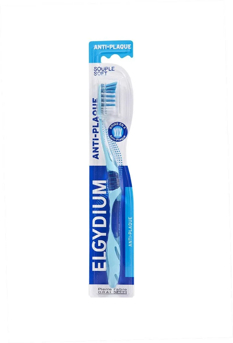ELGYDIUM ANTI-PLAQUE Soft dantų šepetėlis, minkštas -  