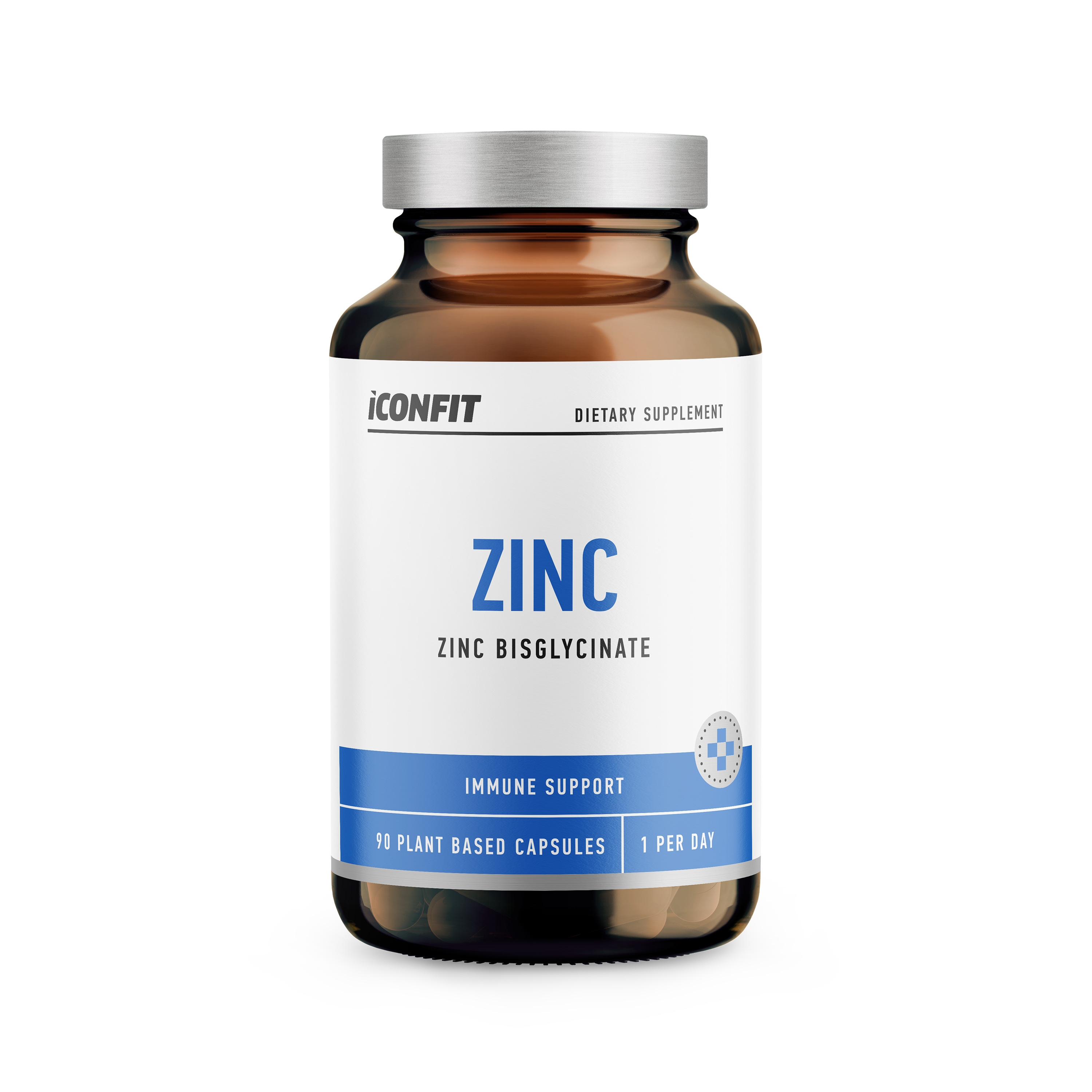 ICONFIT Cinkas (Bioaktyvus cinko diglicinatas), 25mg, N90 -  