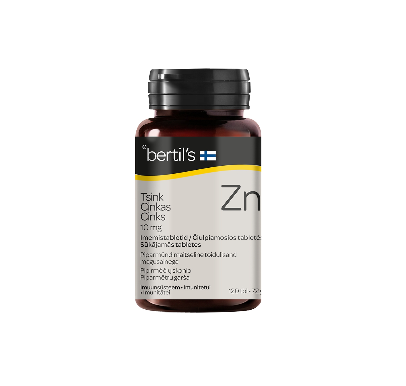 BERTIL'S Cinkas 10mg ZN, 120 čiulpiamų tablečių -  