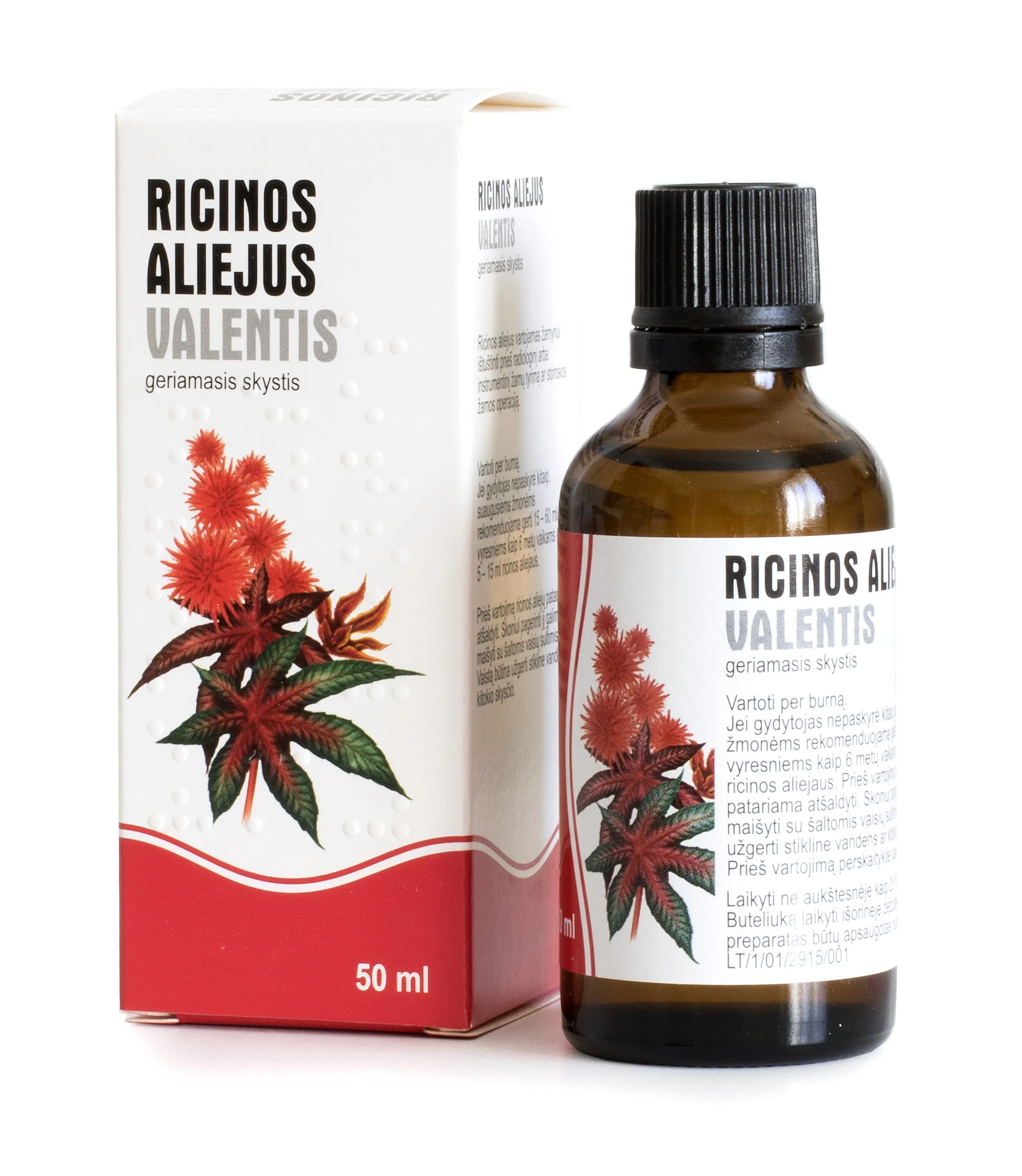 Ricinos aliejus Valentis geriamasis skystis 50ml -  