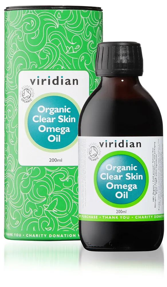 VIRIDIAN 100% ORGANIC CLEAR SKIN OMEGA OIL, 200ml -  