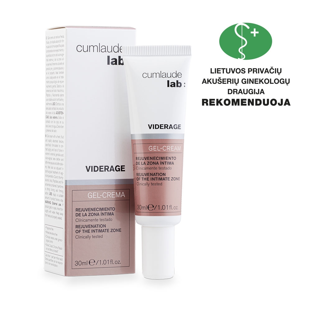 CUMLAUDE LAB intymios srities drėkinamasis gelis-kremas VIDERAGE, 30ml -  