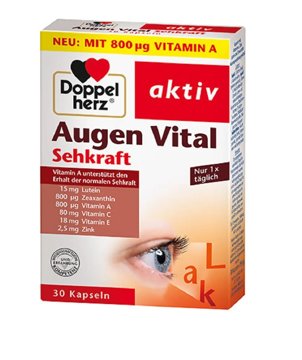 DOPPELHERZ AKTIV AUGEN VITAL, 30 kapsulių -  
