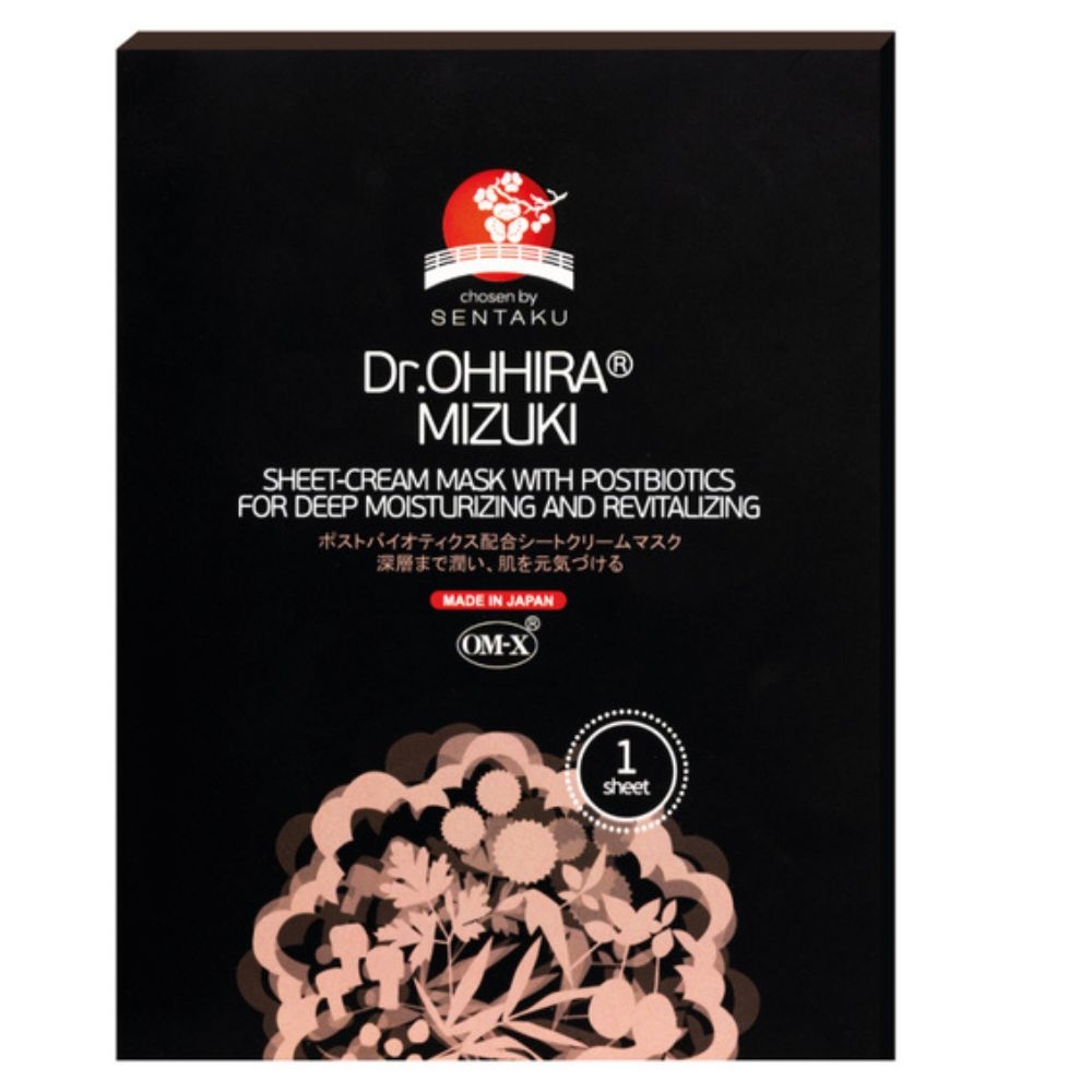 Dr.OHHIRA® MIZUKI lakštinė-kreminė veido kaukė su postbiotikais -  