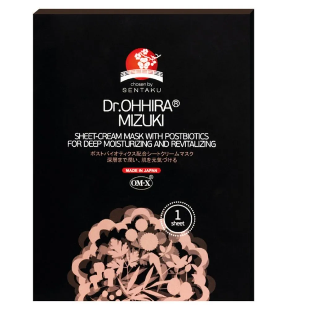 Dr.OHHIRA® MIZUKI lakštinė-kreminė veido kaukė su postbiotikais -  