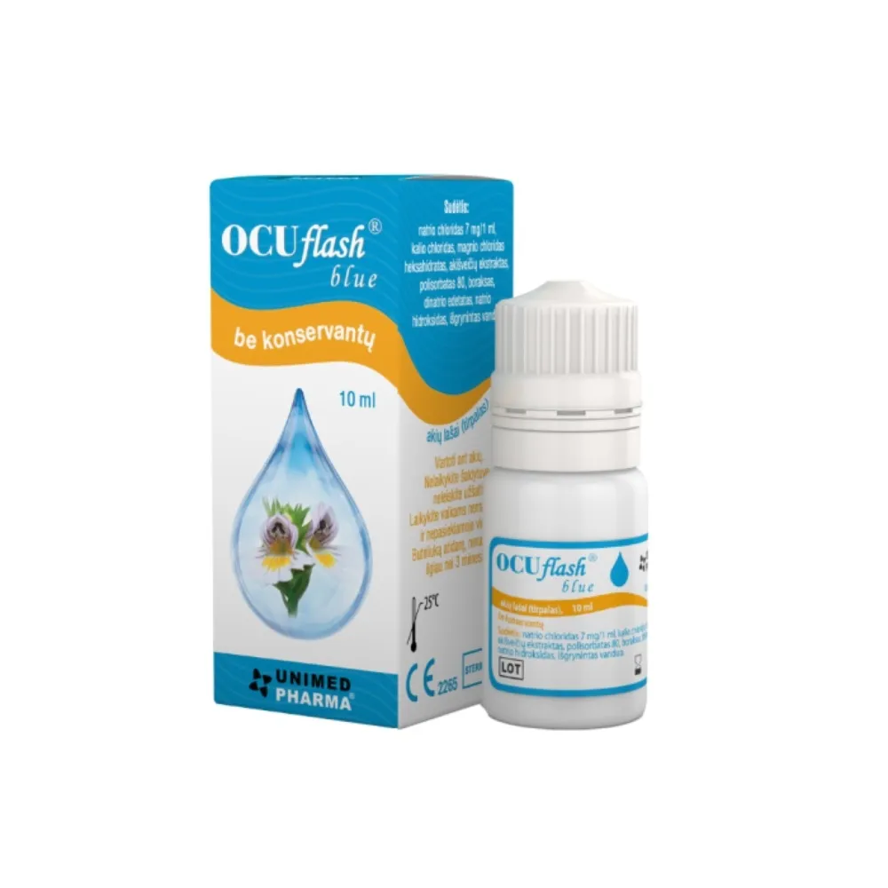 OCUflash blue akių lašai be konservantų 10 ml -  