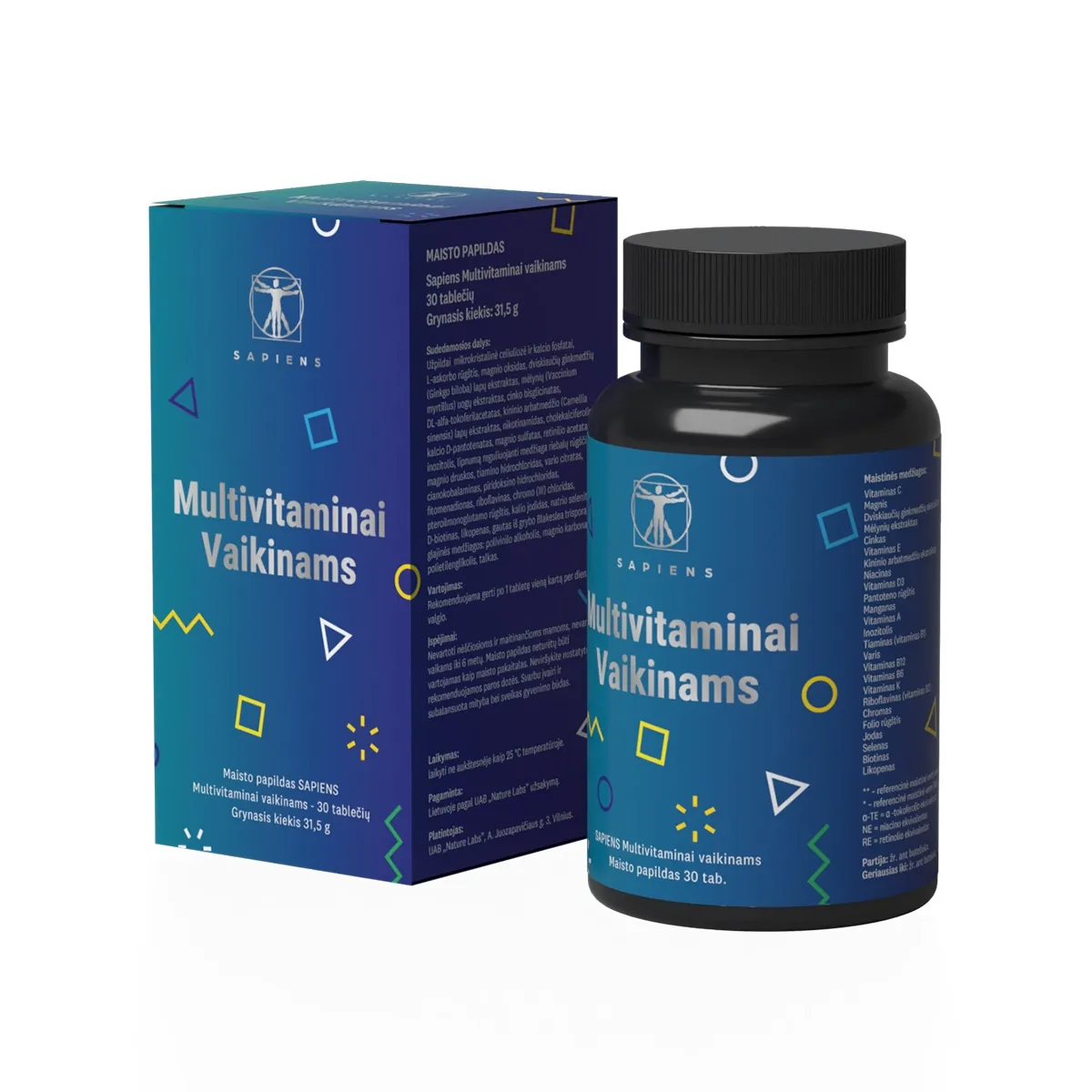 SAPIENS Multivitaminai vaikinams tabletės, N30 -  
