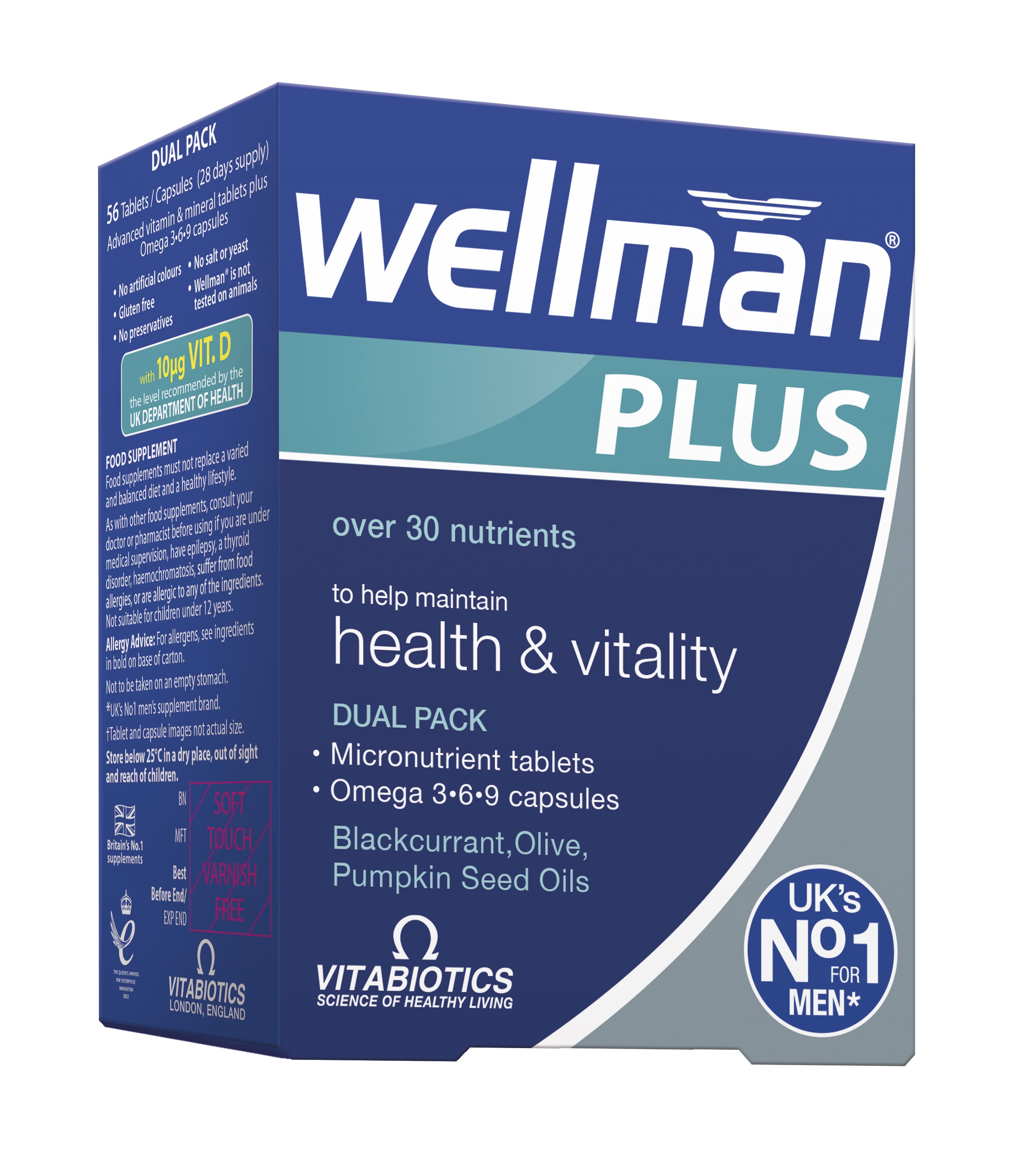 WELLMAN PLUS OMEGA 3 6 9, N28 kapsulės + N28 tabletės -  