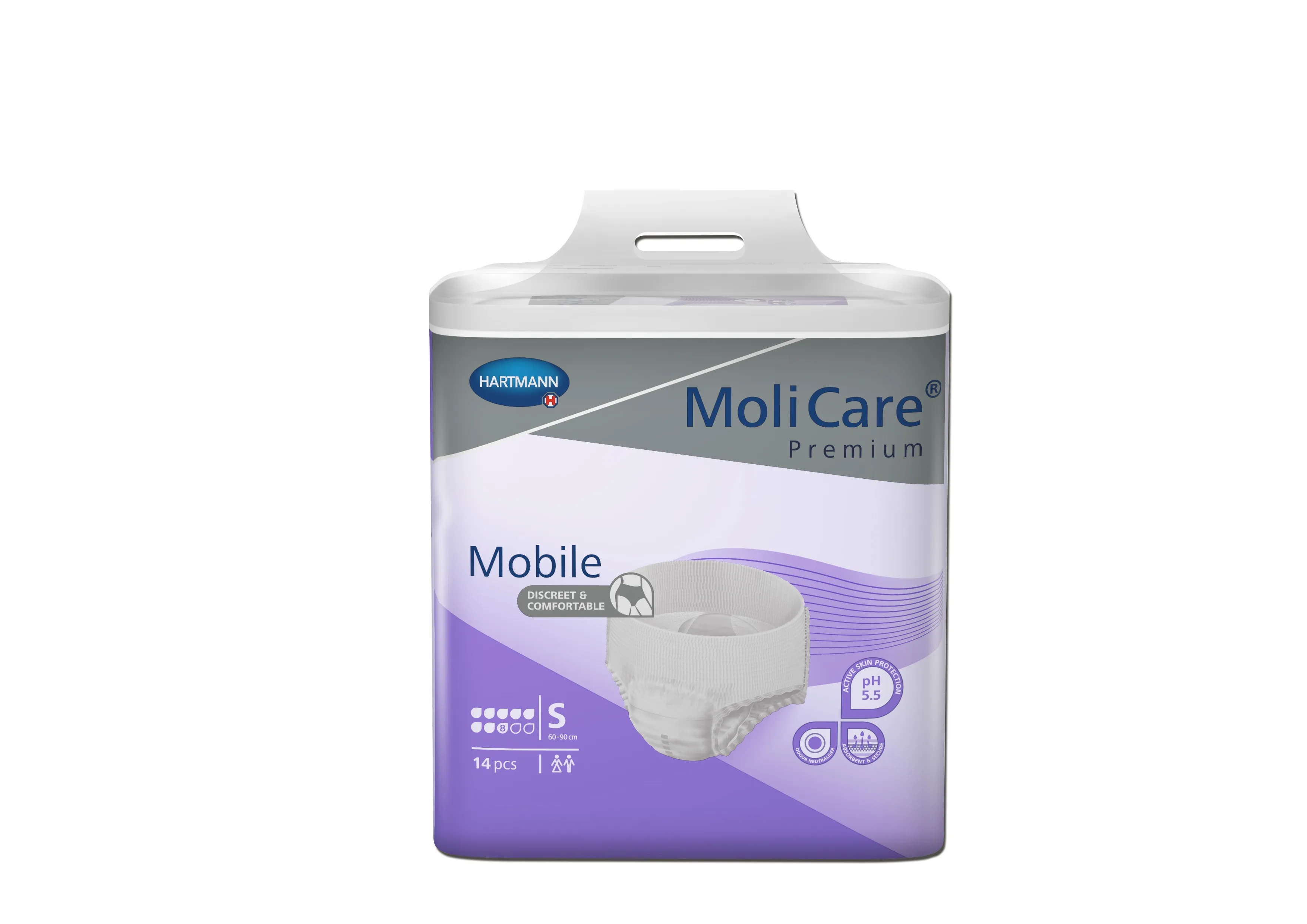 MOLICARE MOBILE sauskelnės-kelnaitės, 8 lašai, S,  14 vnt. -  