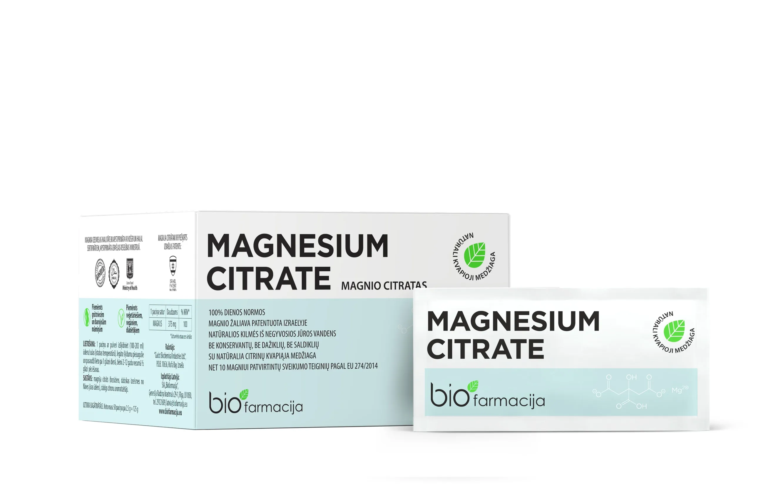 MAGNESIUM CITRATE, milteliai, N50 -  