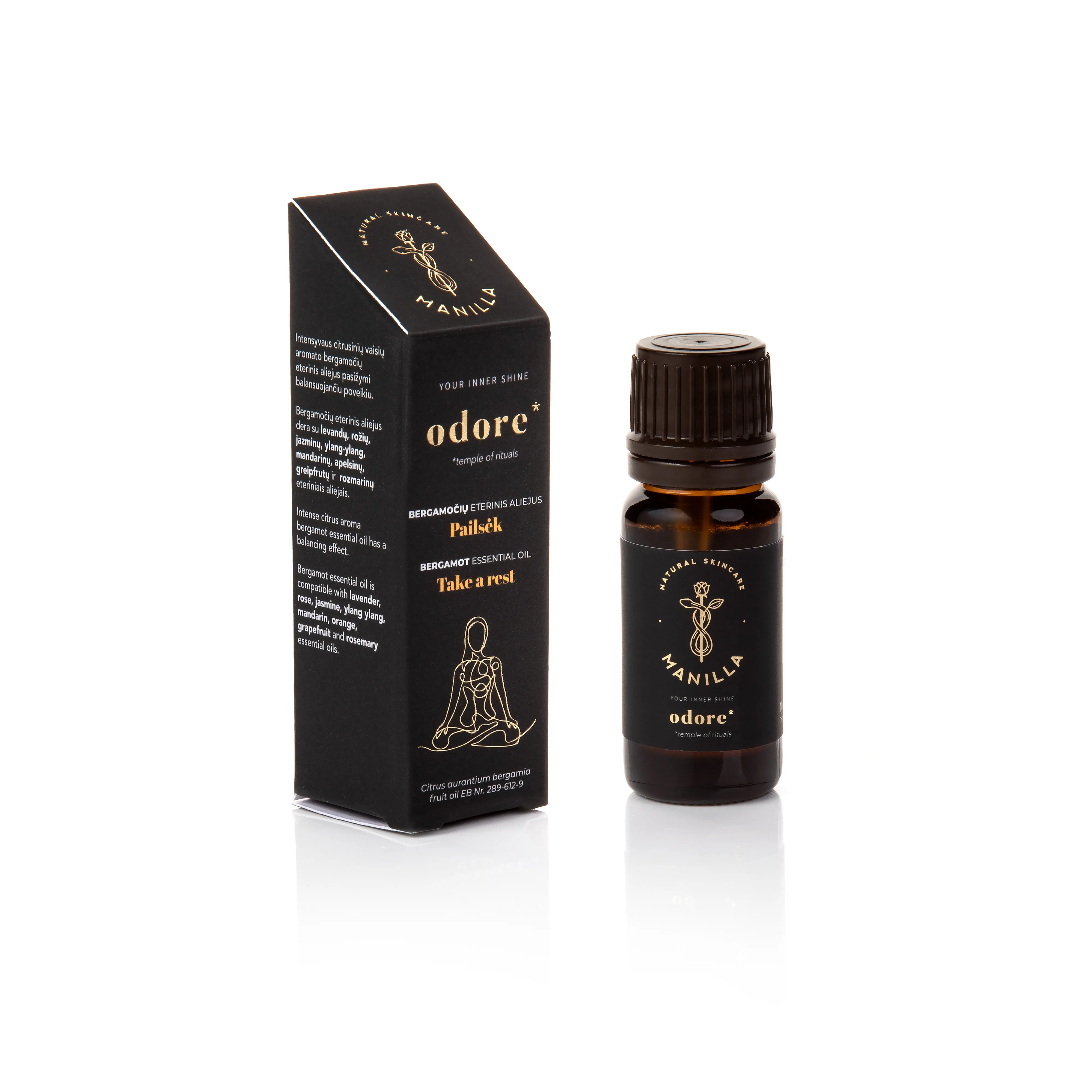 MANILLA natūralus bergamočių eterinis aliejus PAILSĖK ODORE, 10ml -  