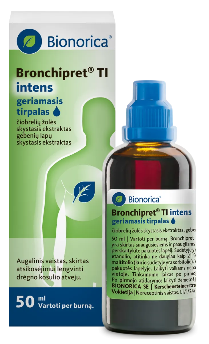 Bronchipret TI intens 490 mg/49 mg/ml geriamasis tirpalas 50ml N1 -  
