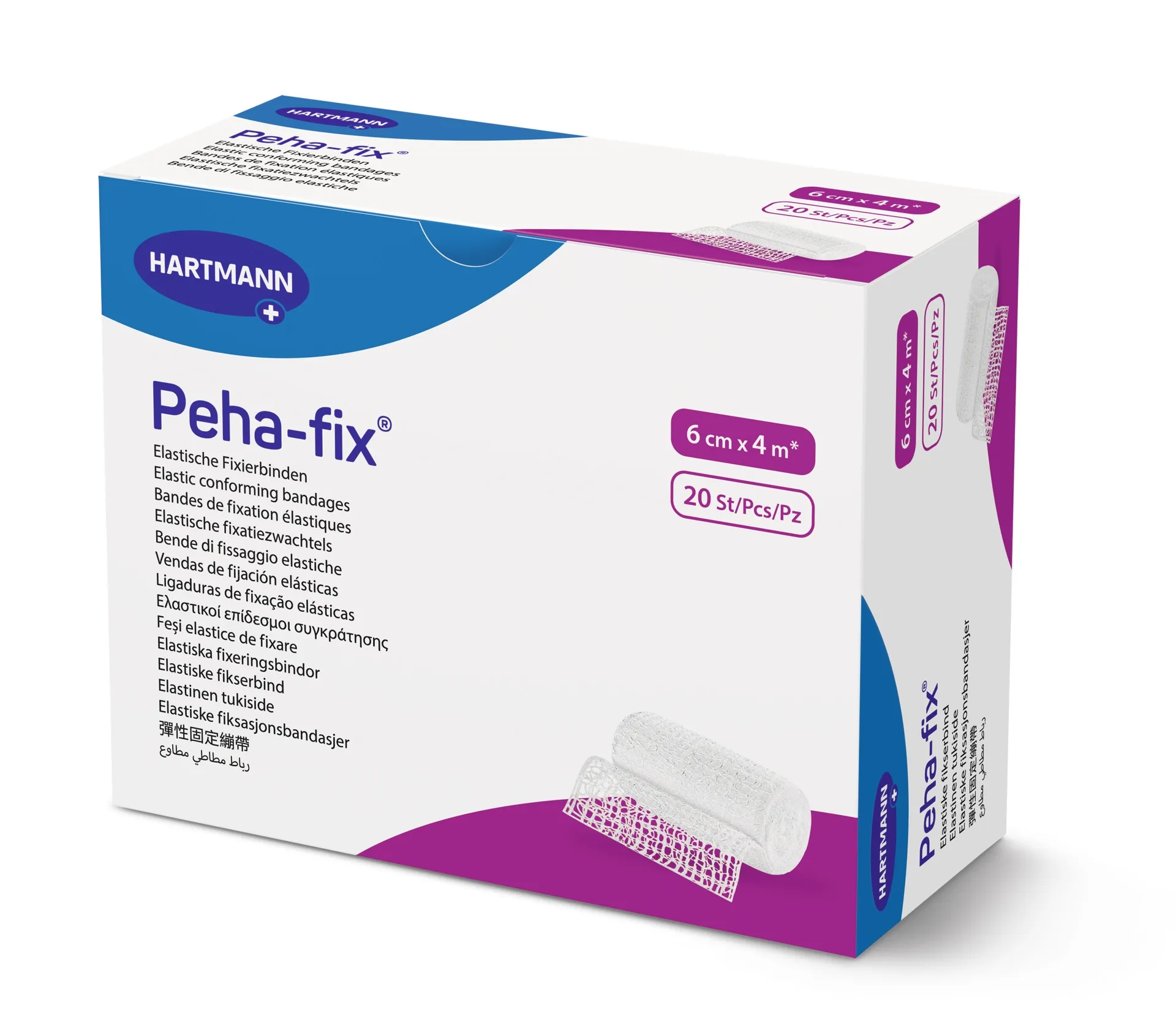 PEHA-FIX tvarstis fiksavimui , 6 cm x 4m, 20 vnt. -  