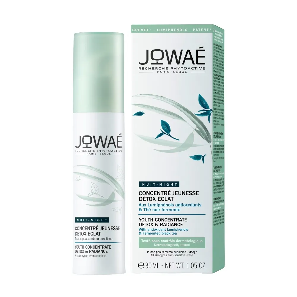 JOWAE naktinis jauninamasis serumas su juodąja arbata, 30ml -  