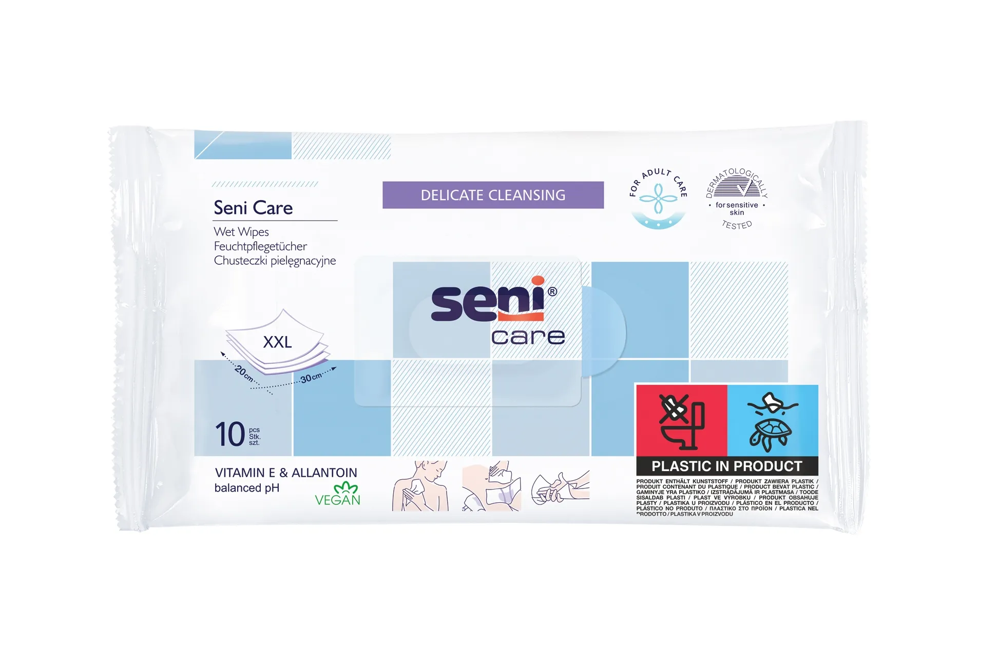 SENI Care drėgnos servetėlės N10 -  