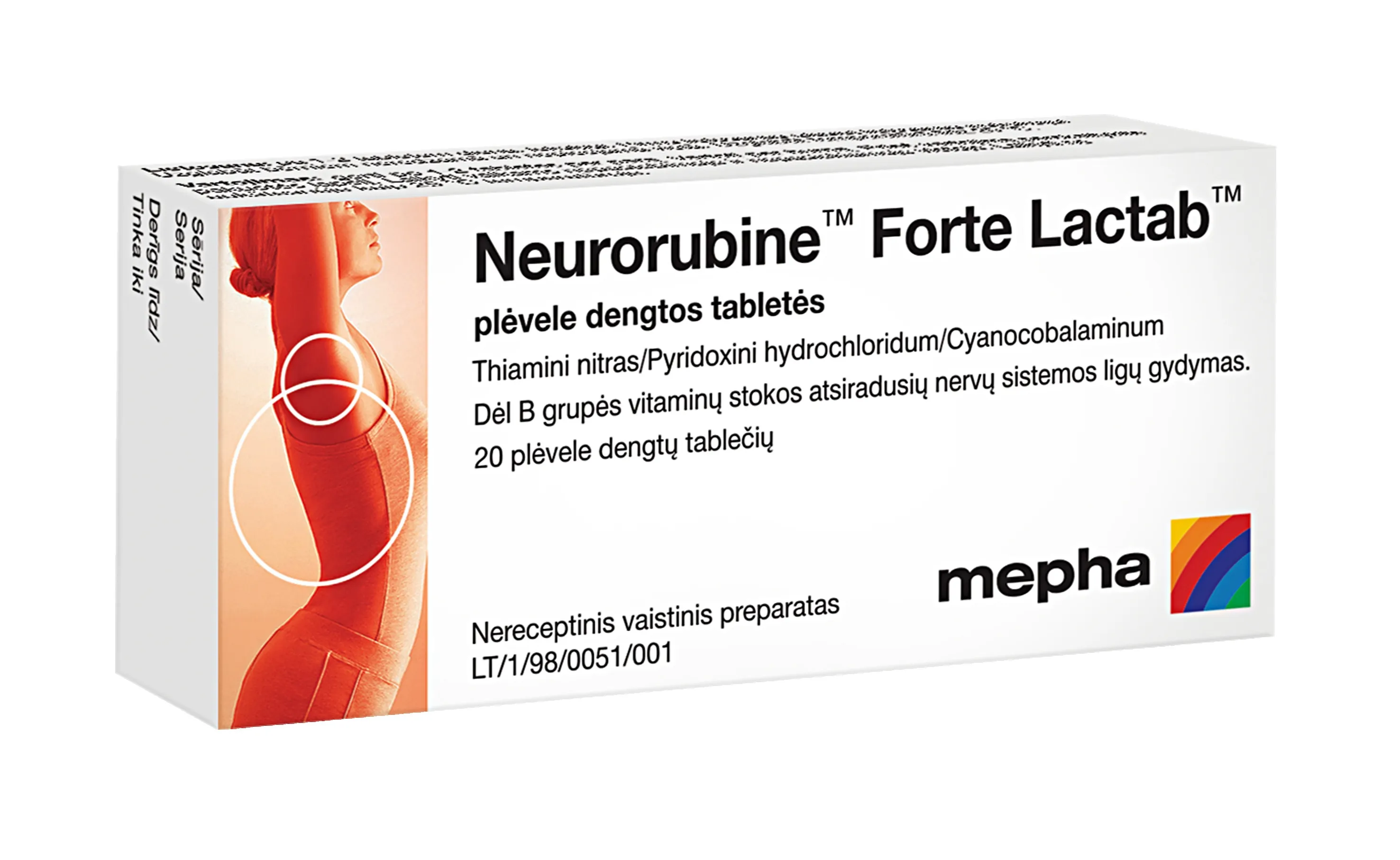 Neurorubine Forte plėvele dengtos tabletės N20 -  