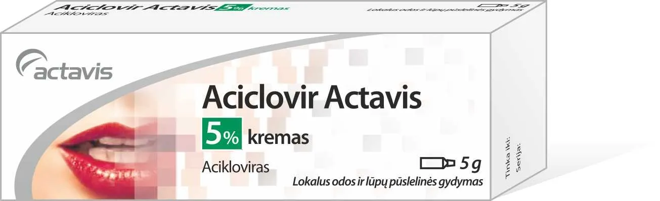 Aciclovir Actavis 50mg/g kremas 5g N1 -  