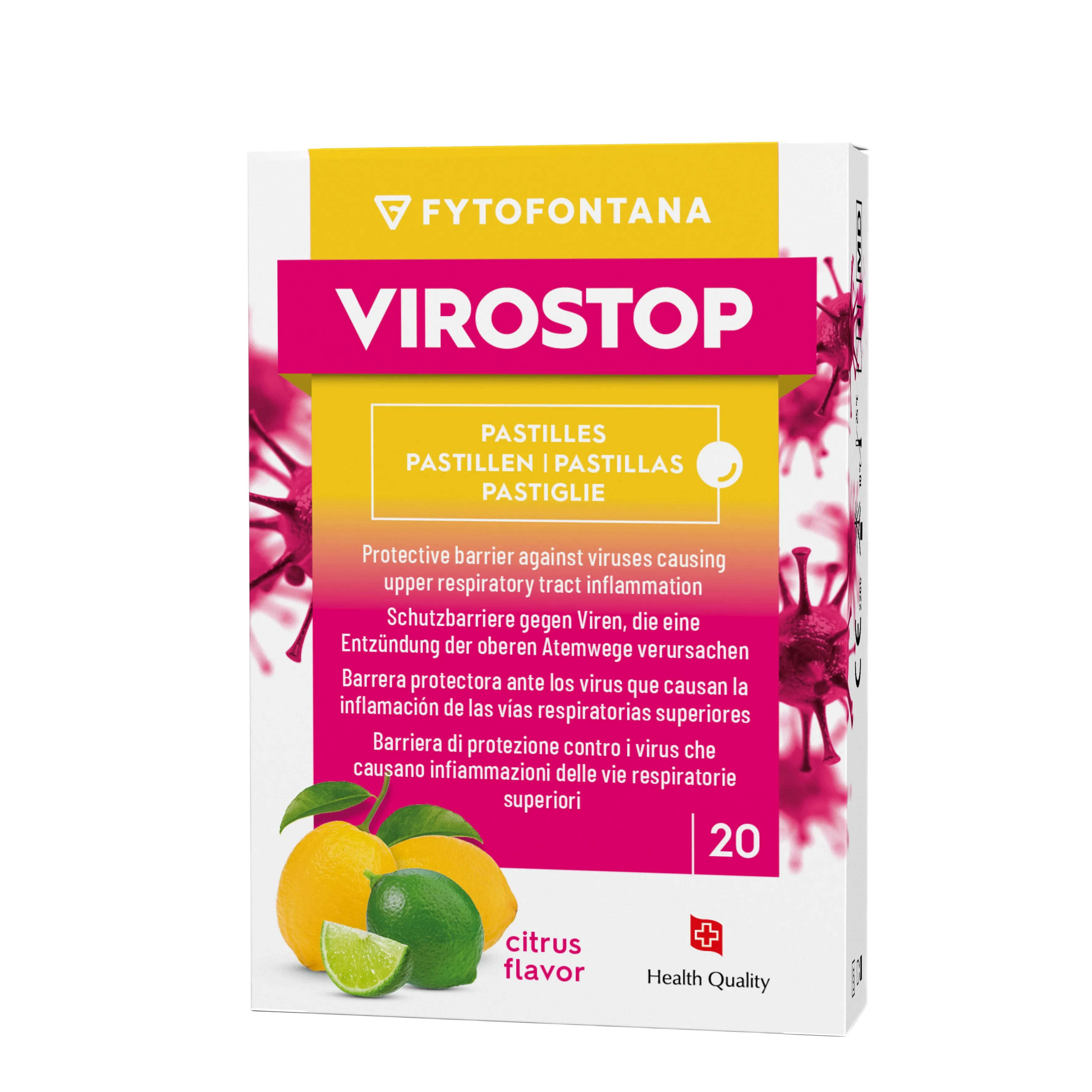 FYTOFONTANA VIROSTOP, citrinų skonio pastilės, N20 -  