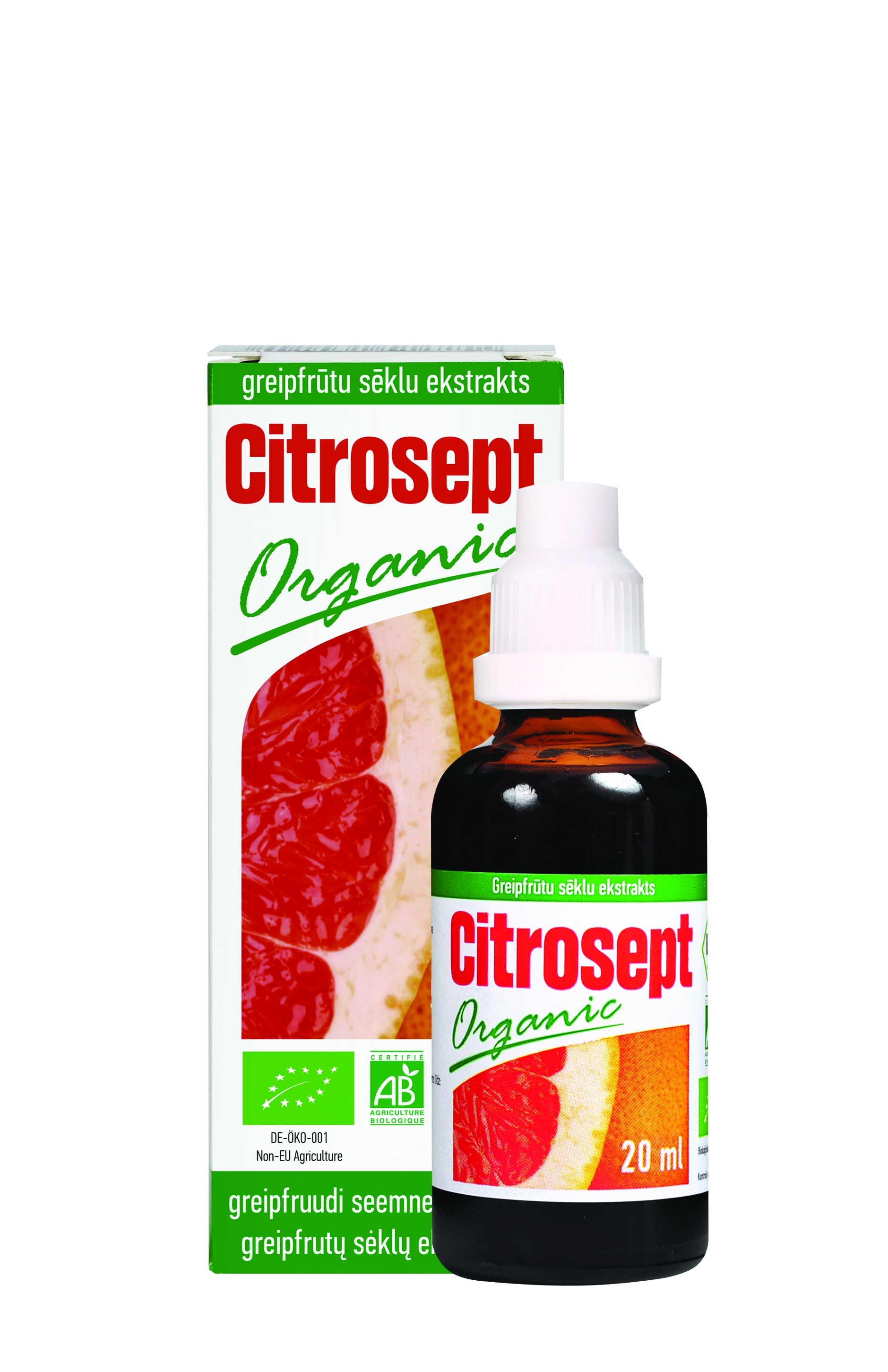 CITROSEPT ORGANIC greipfrutų sėklų ekstraktas, 20ml -  