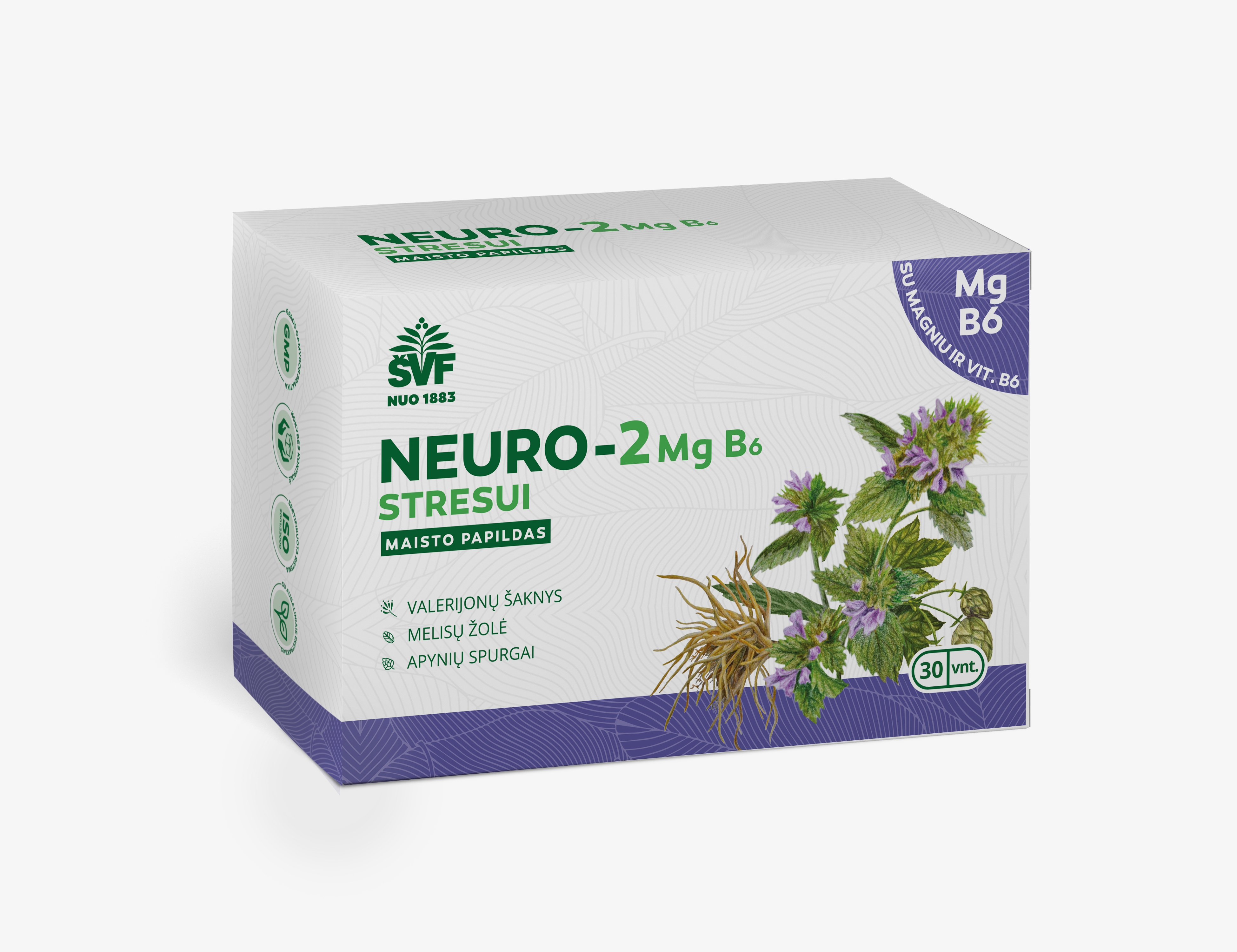 ŠVF kietosios kapsulės NEURO-2 STRESUI Mg B6, N30 -  