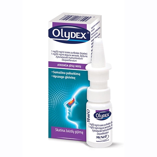 OLYDEX 1mg/50mg/ml nosies purškalas (tirpalas) 10ml -  