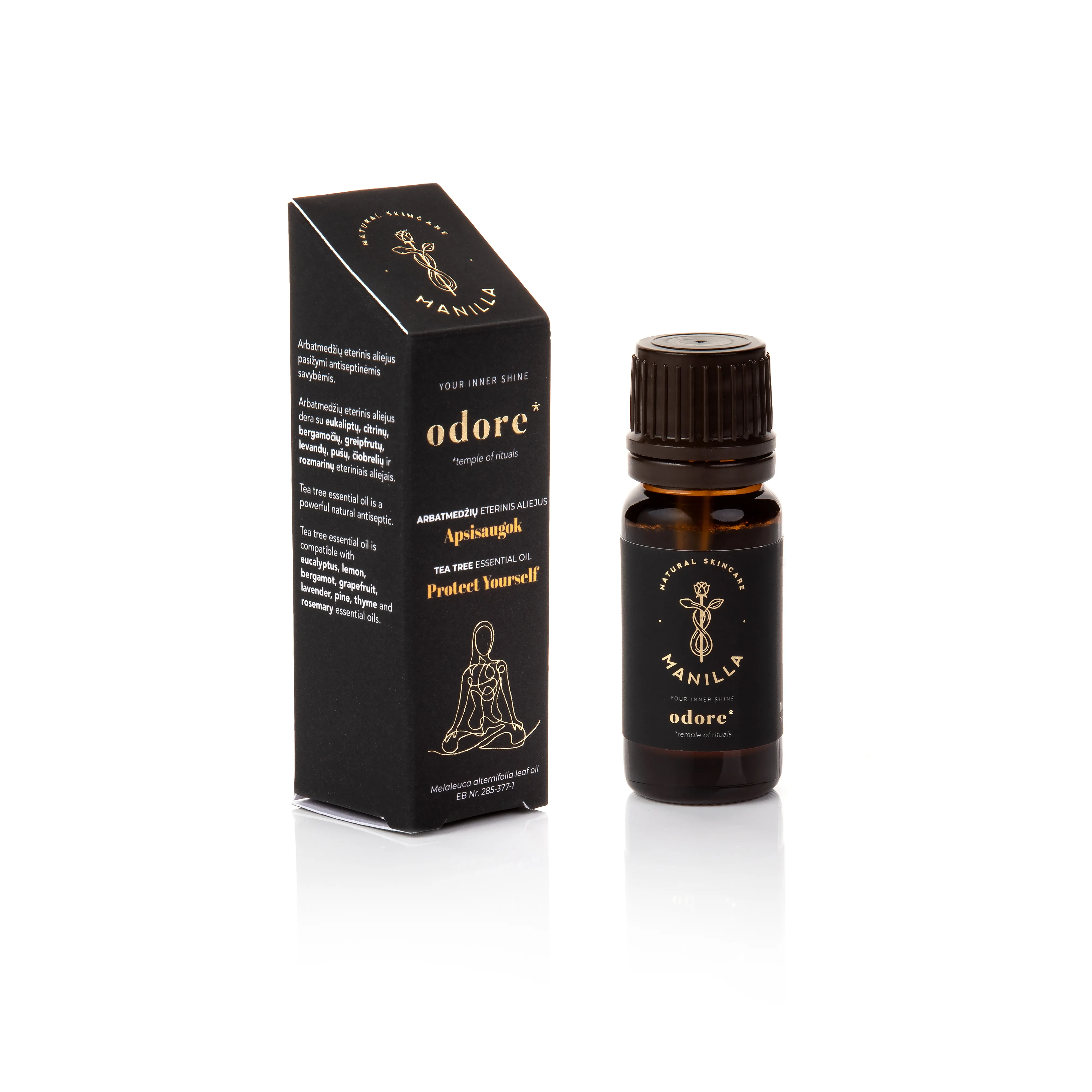 MANILLA natūralus arbatmedžių eterinis aliejus APSISAUGOK ODORE, 10ml -  
