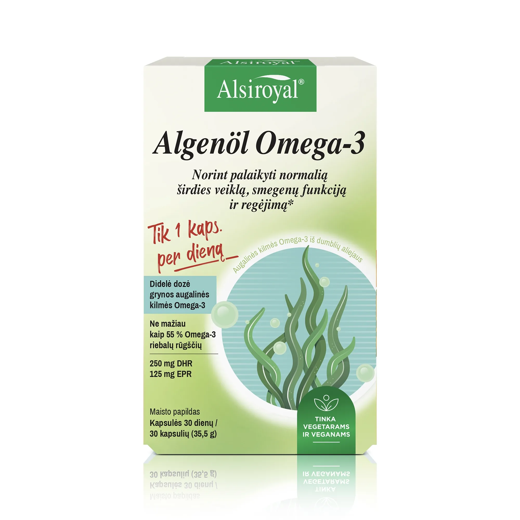 ALSIROYAL ALGENOL OMEGA-3, 30 kapsulių -  