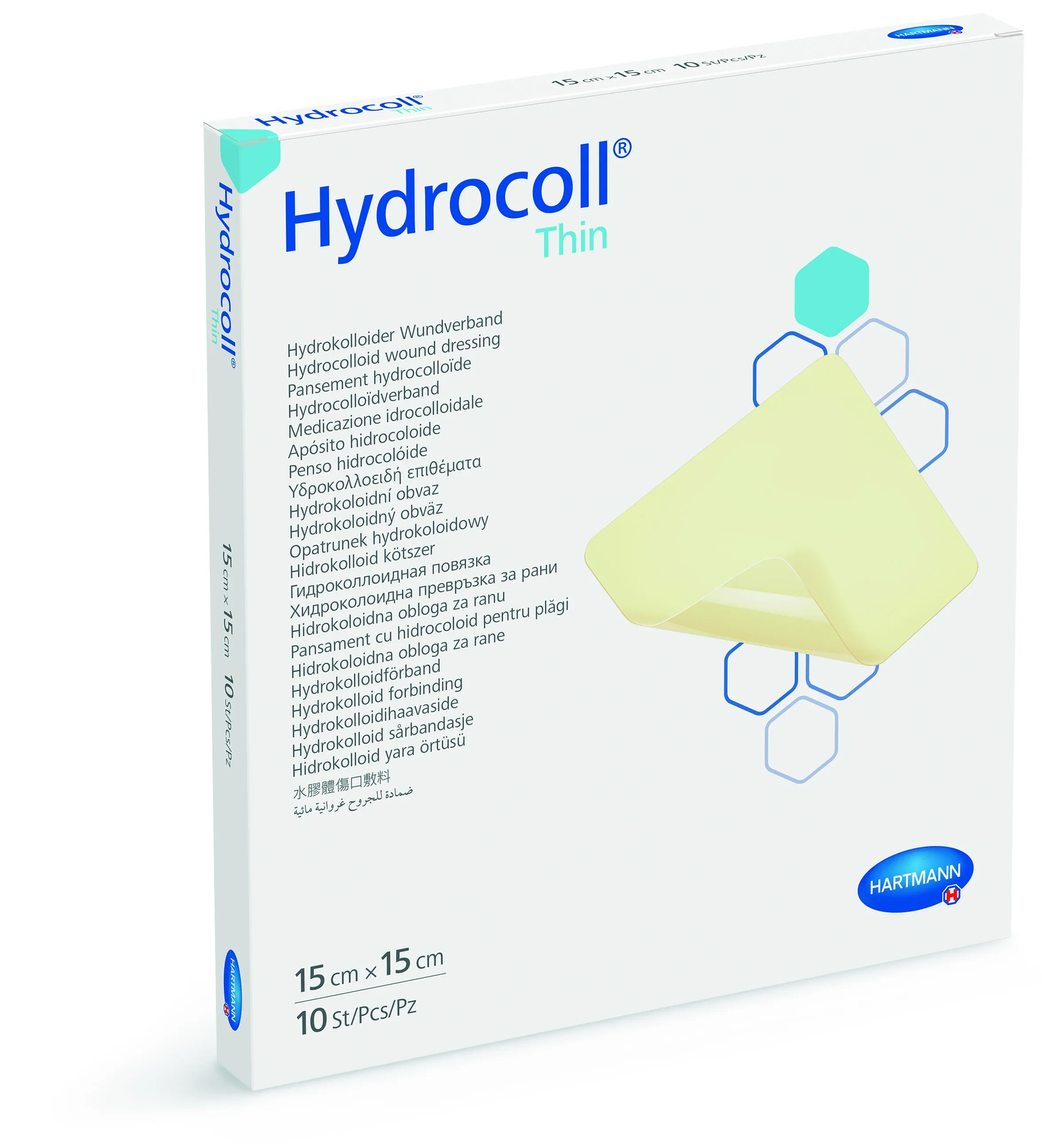 HYDROCOLL THIN hidrokoloidinis tvarstis, 15 x 15cm, 10 vnt. -  
