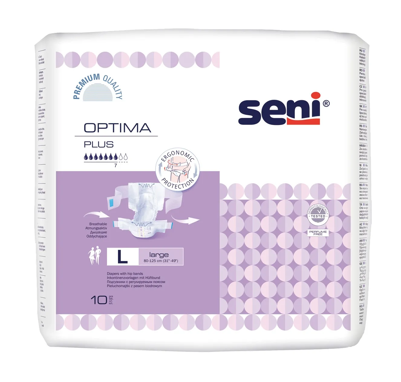 SENI Optima Plus L (premium) juos.-sausk. suaug. N10 -  2