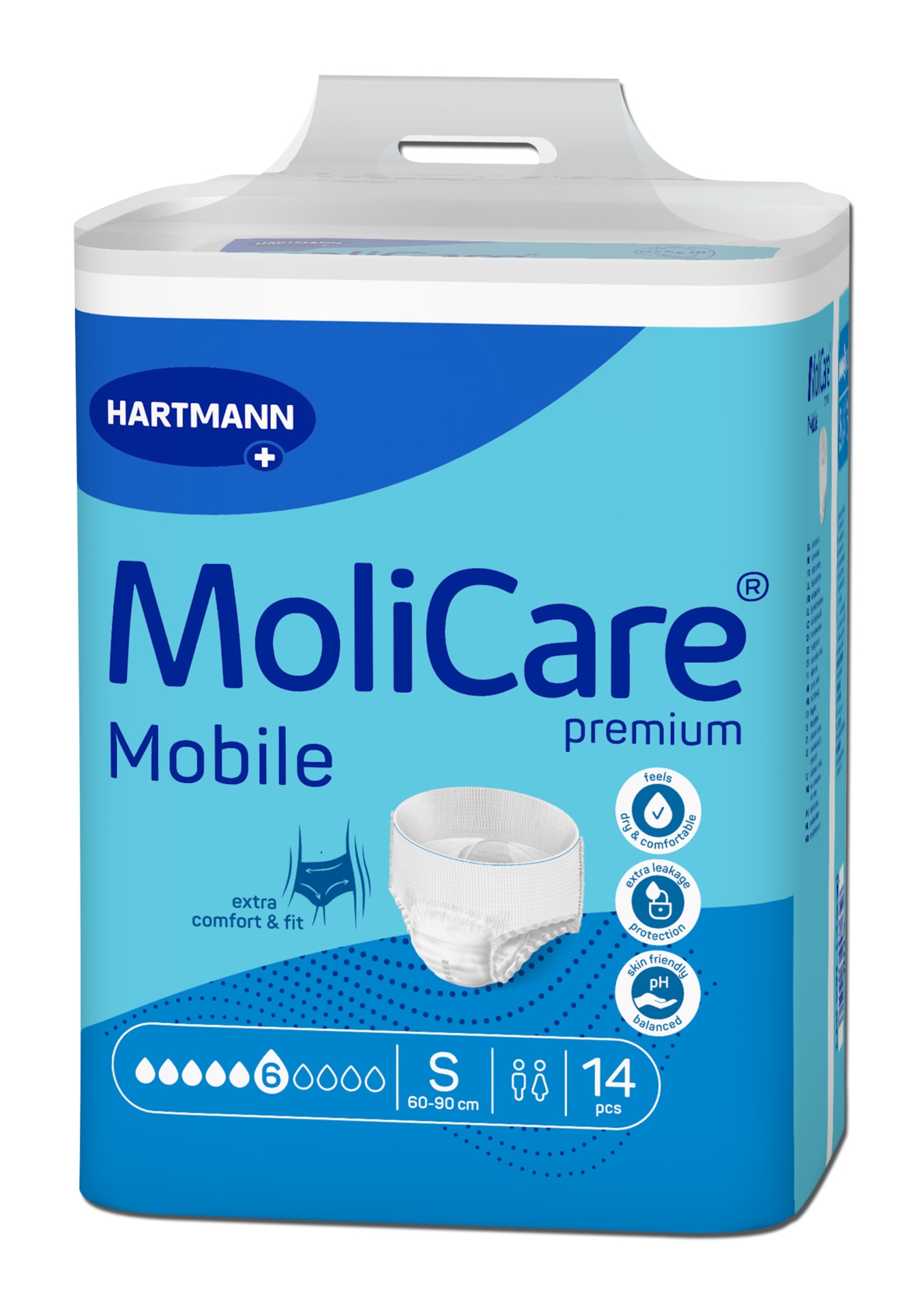 MOLICARE MOBILE sauskelnės-kelnaitės, 6 lašai, S 14 vnt. -  