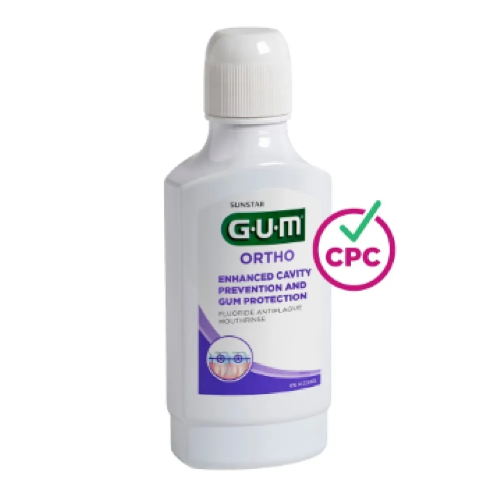 G.U.M. burnos skalavimo skystis ORTHO, 300ml -  