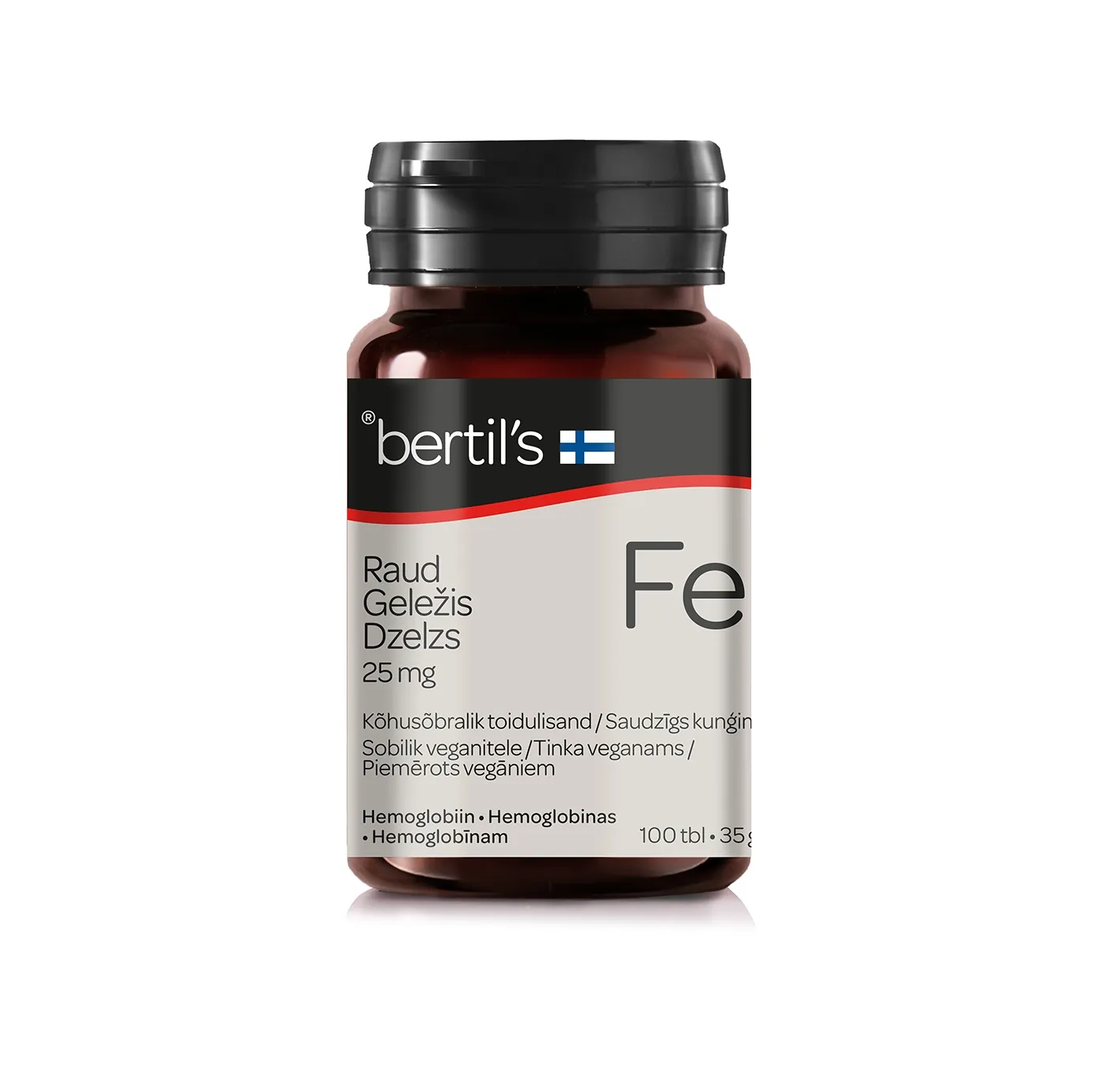 BERTIL'S Geležis 25mg FE, 100 tablečių -  