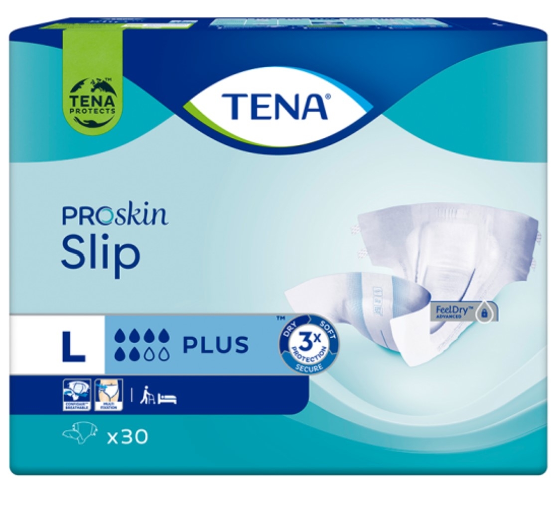 TENA sauskelnės SLIP PLUS, L dydis, N30 -  