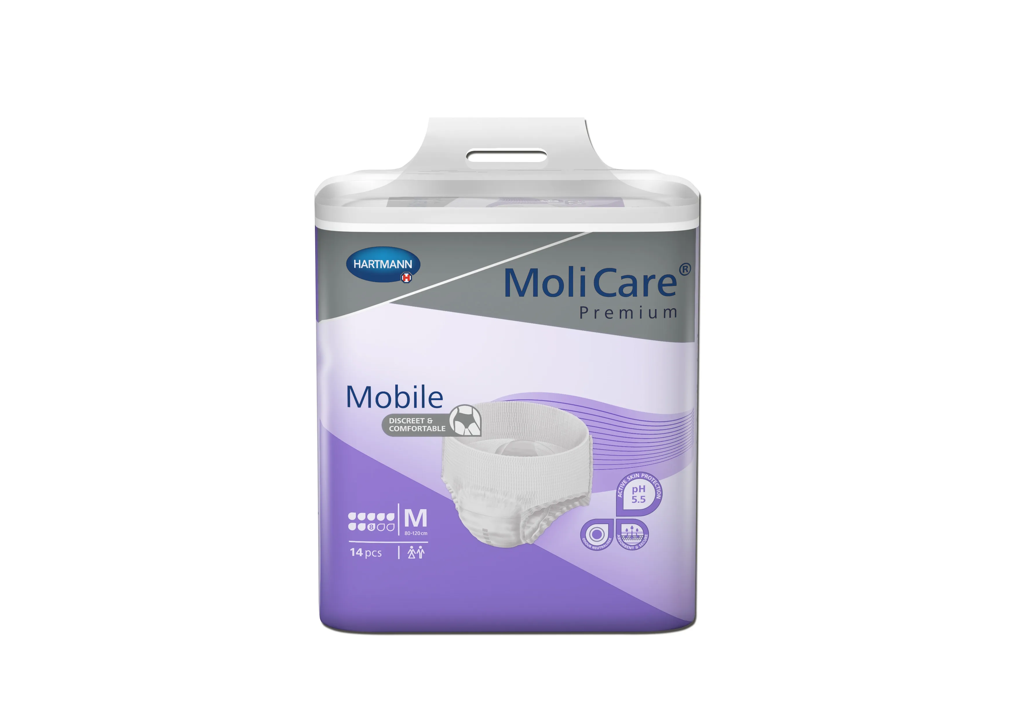 MOLICARE MOBILE sauskelnės-kelnaitės, 8 lašai, M, 14 vnt. -  