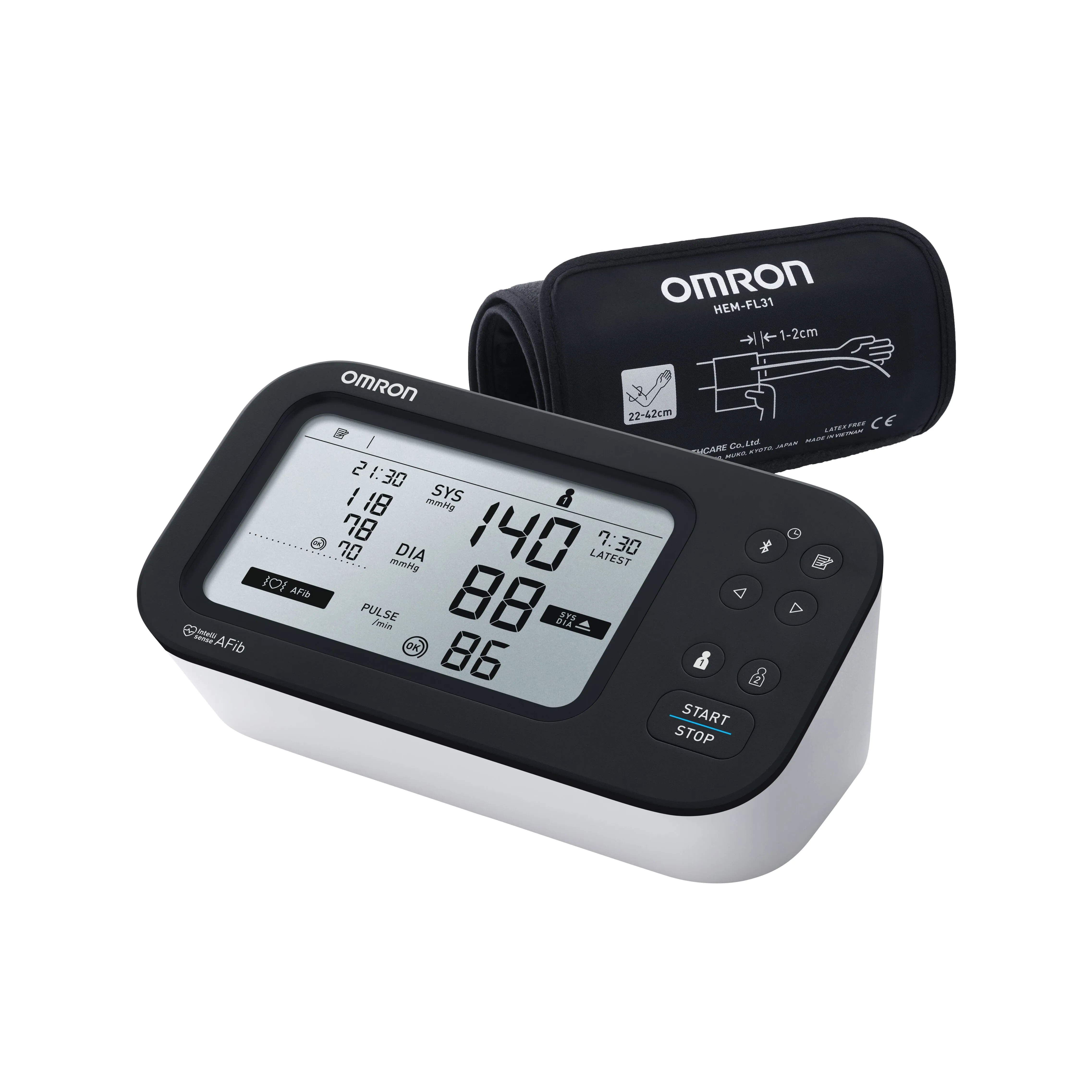 OMRON M7 Intelli IT Afib automatinis žastinis kraujospūdžio matuoklis -  
