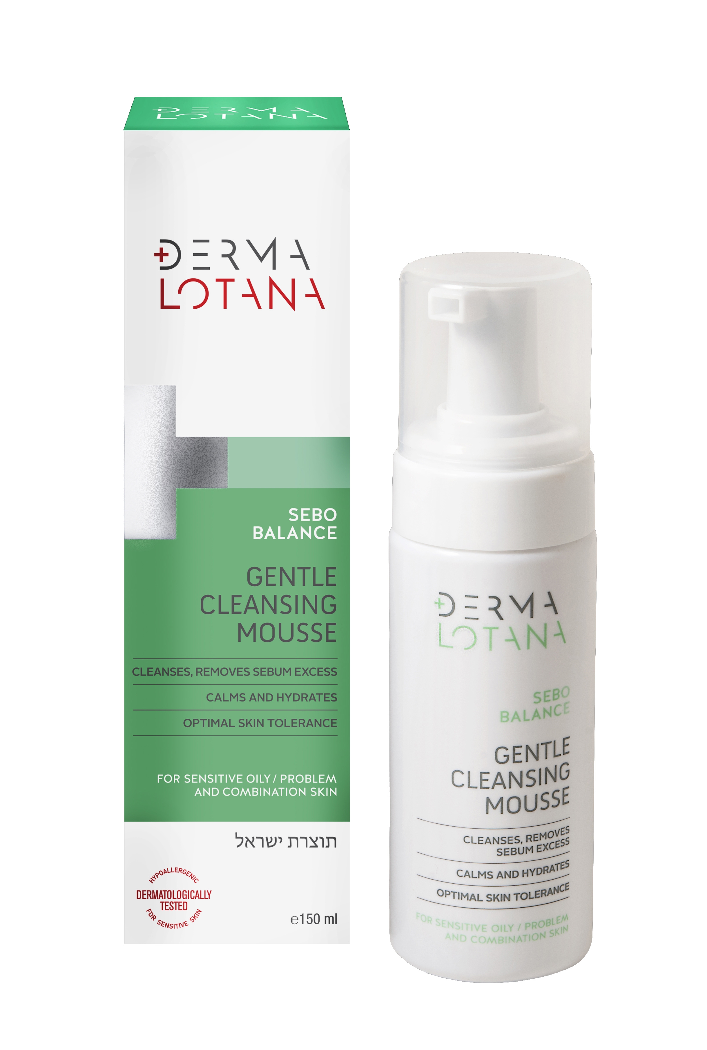 DERMALOTANA švelnios valomosios putos SEBO BALANCE, 150ml -  