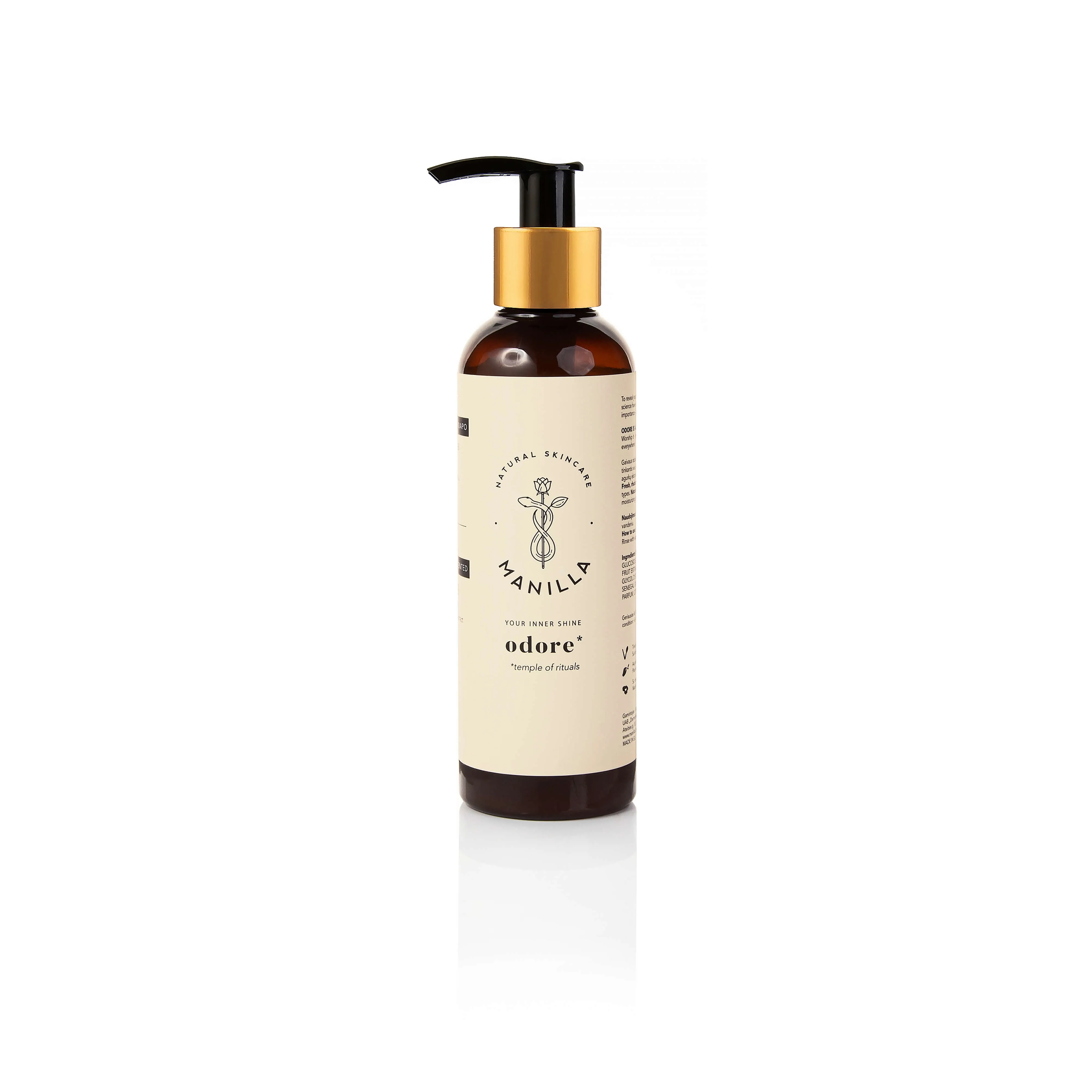 MANILLA vanilės ir riešutų kvapo prausimosi emulsija ODORE, 200ml -  