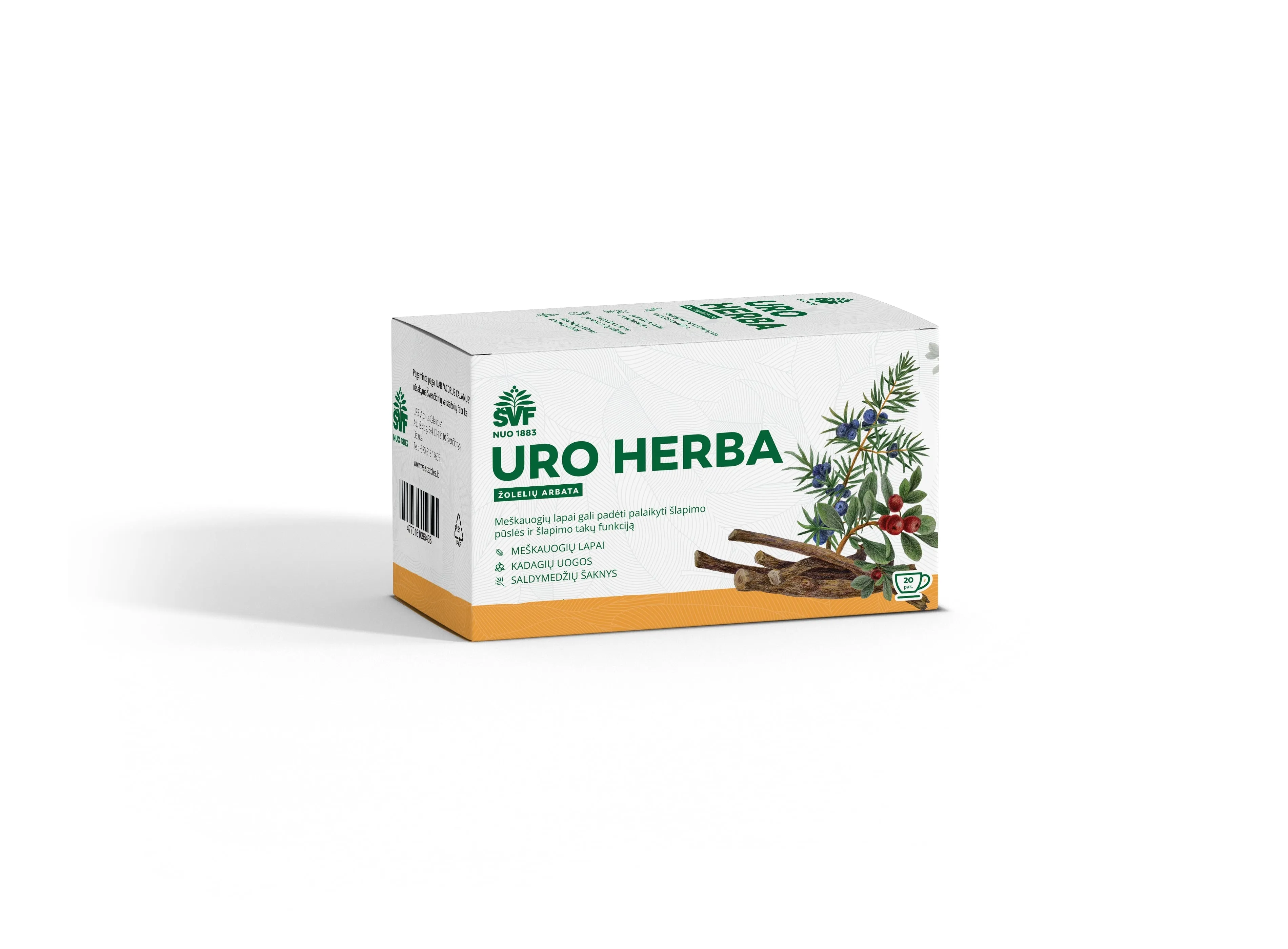 ŠVF žolelių arbata URO HERBA, 1,5g x N20 -  