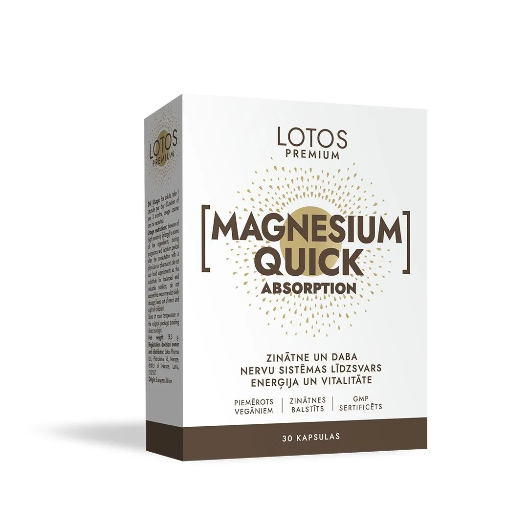 LOTOS PREMIUM Magnesium Quick Absorbtion, N30 -  
