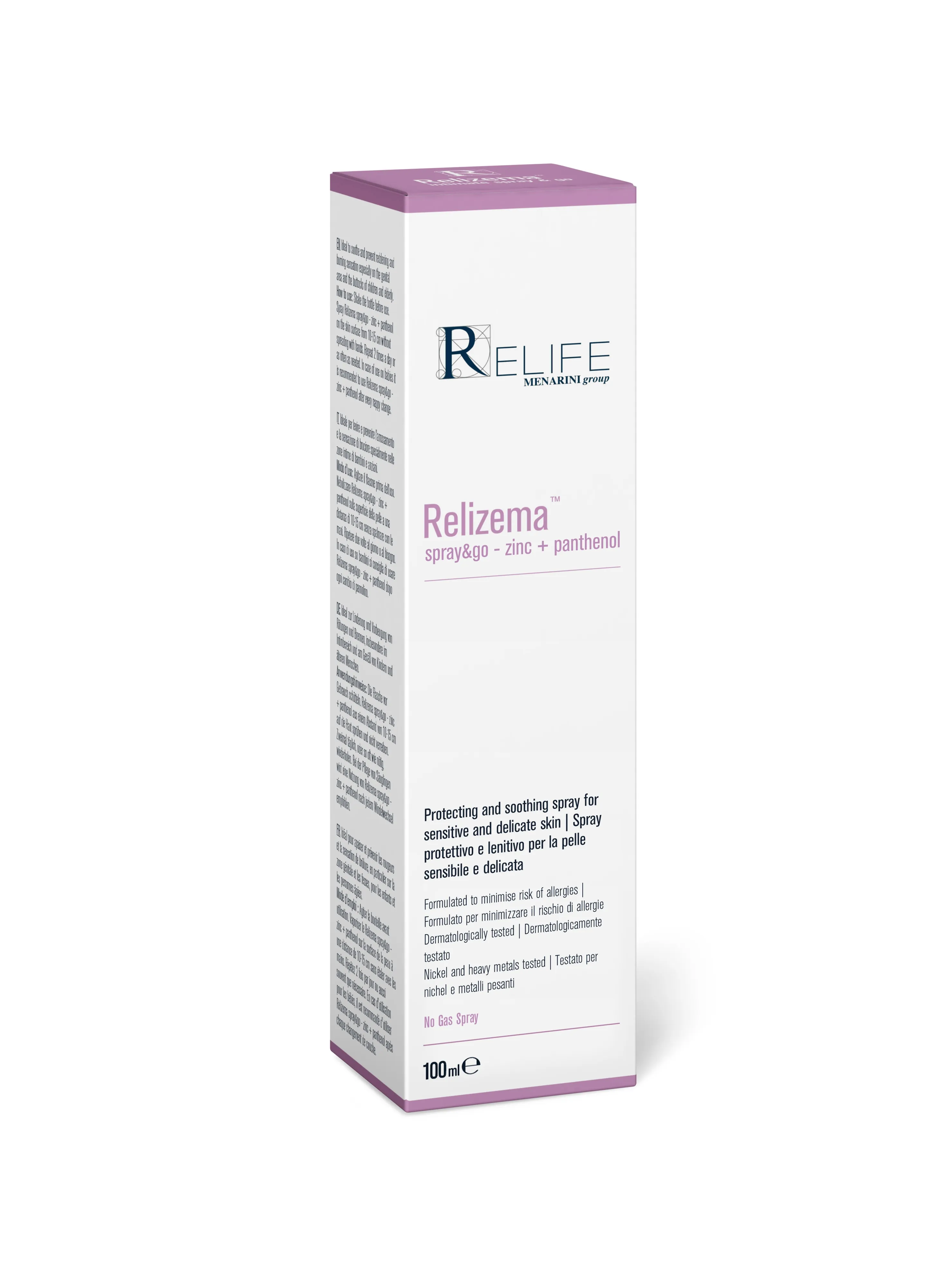 RELIZEMA™ purškalas SPRAY&GO – ZINC + PANTHENOL , 100ml -  