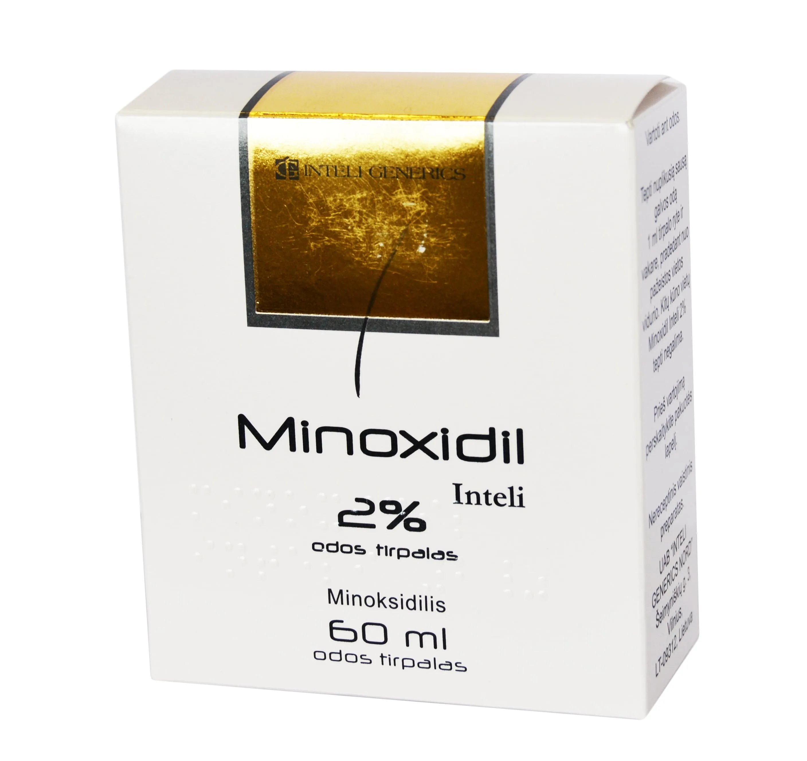 Minoxidil Inteli 20mg/ml odos tirpalas 60ml su dozavimo pompa -  