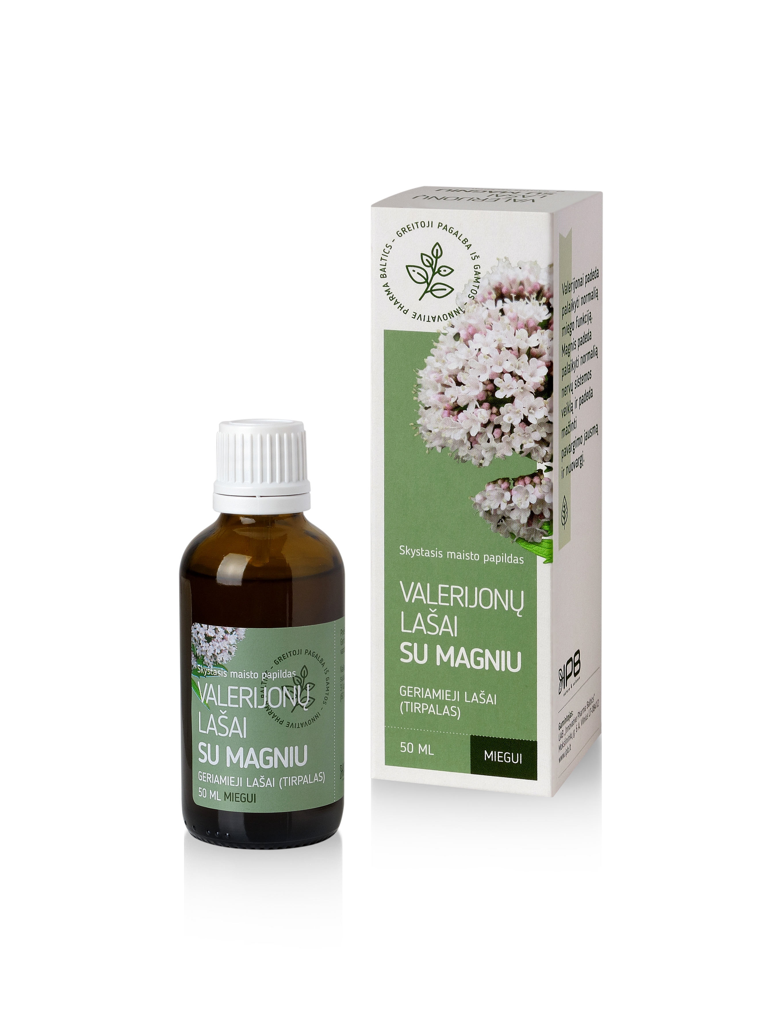 VALERIJONŲ LAŠAI SU MAGNIU, 50ml -  