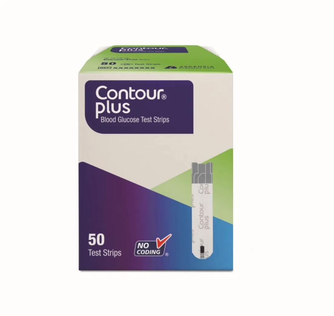 Contour plus diagnostinės juostelės, 50 vnt -  