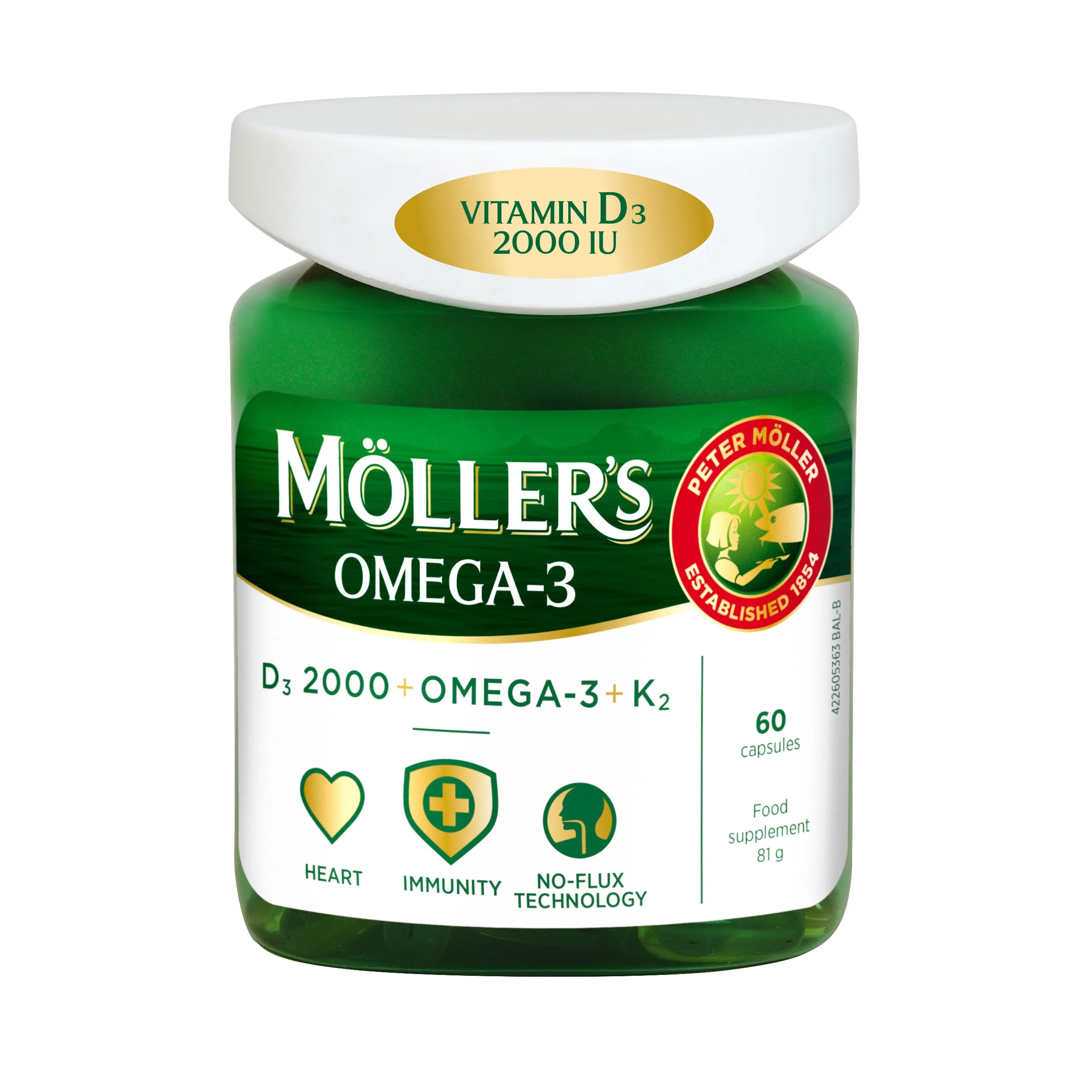 MÖLLER’S D VITAMIN EXTRA, 60 kapsulių -  