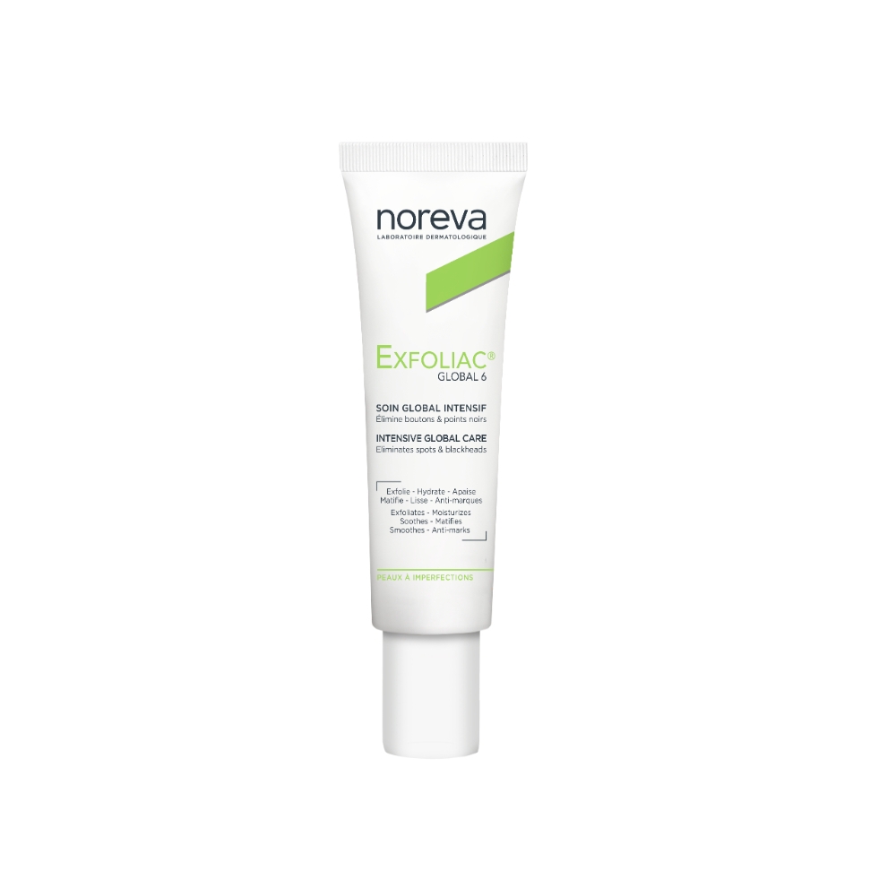 NOREVA kremas nuo spuogų GLOBAL 6 EXFOLIAC, 30ml -  