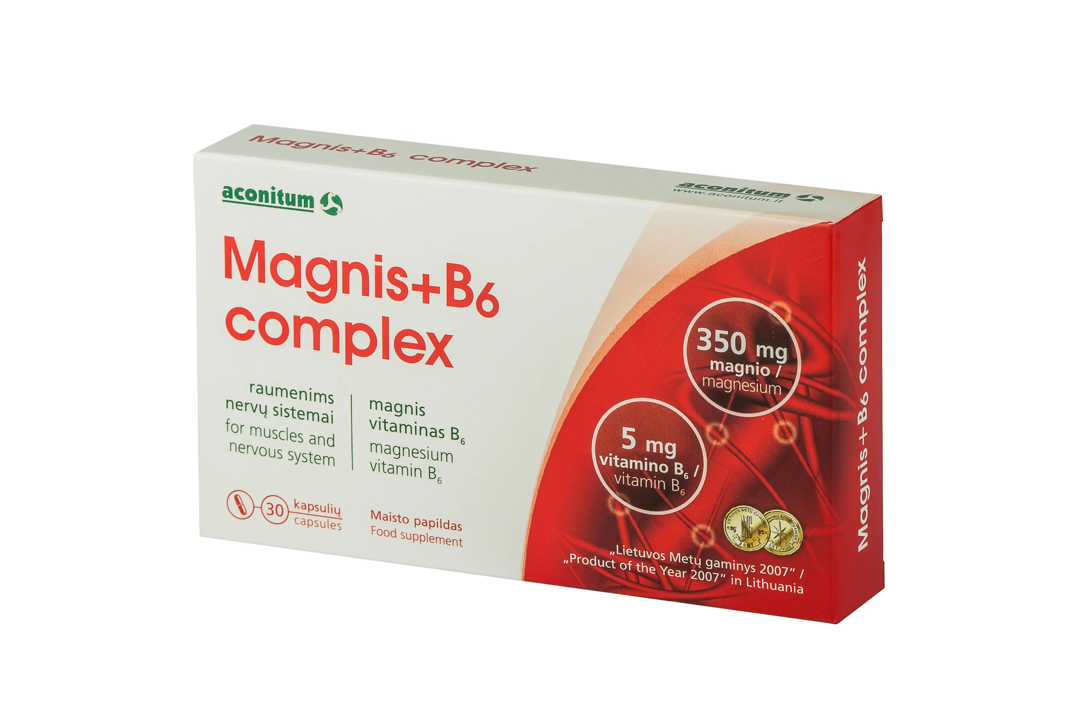 ACONITUM MAGNIS + B6 COMPLEX, 30 kapsulių -  