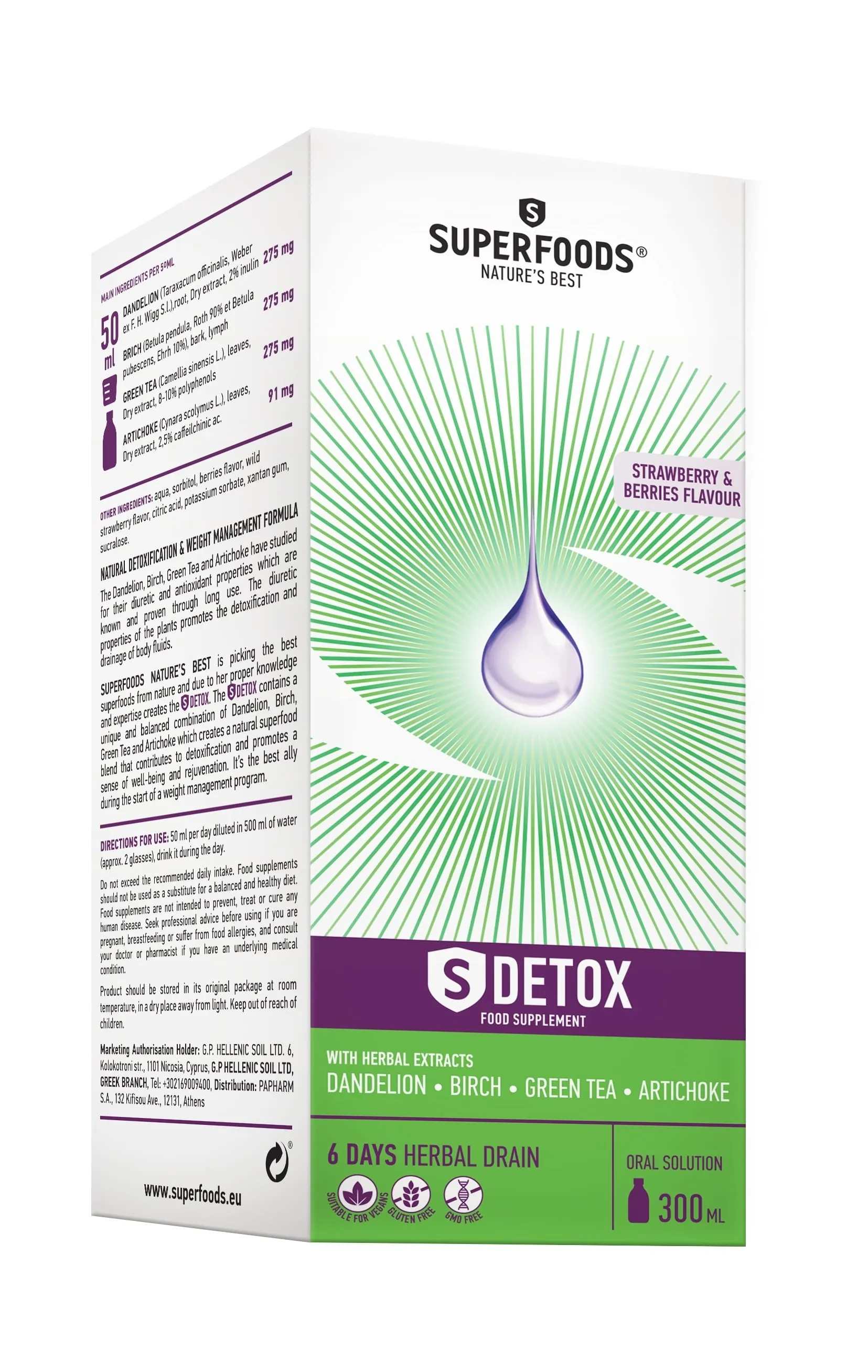 SUPERFOODS SDETOX, 300ml -  